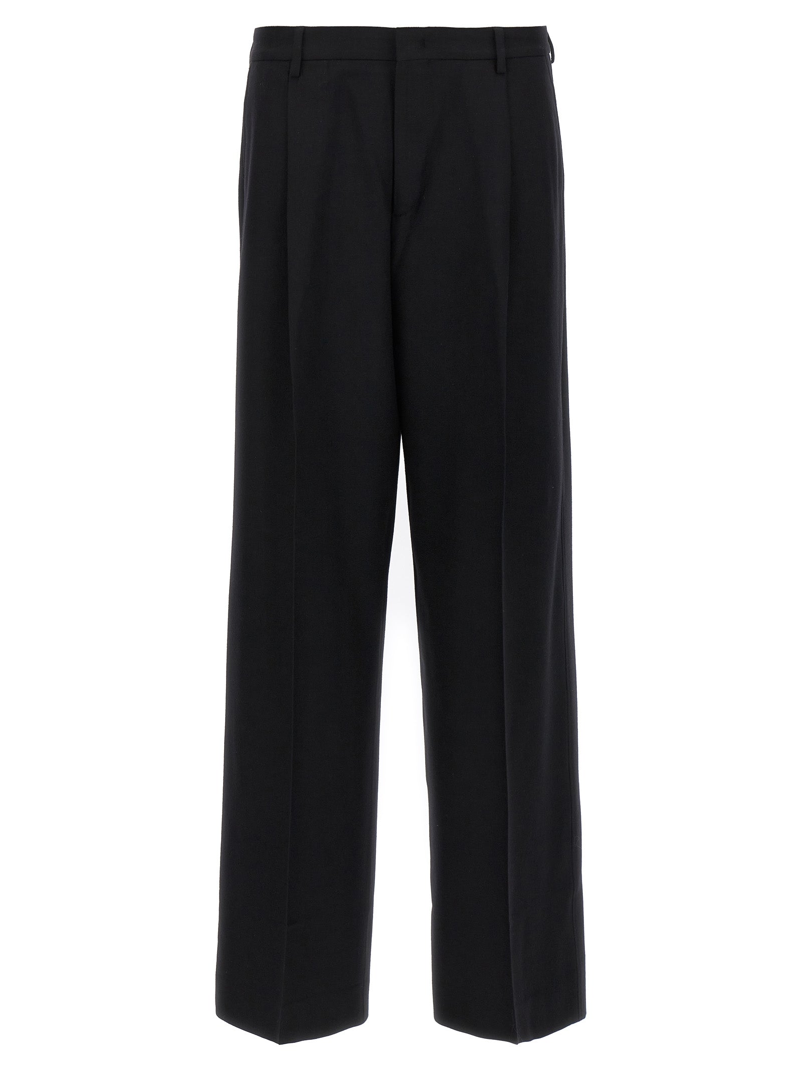 CELLAR DOOR Black Virgin Wool Dress Women's Pants