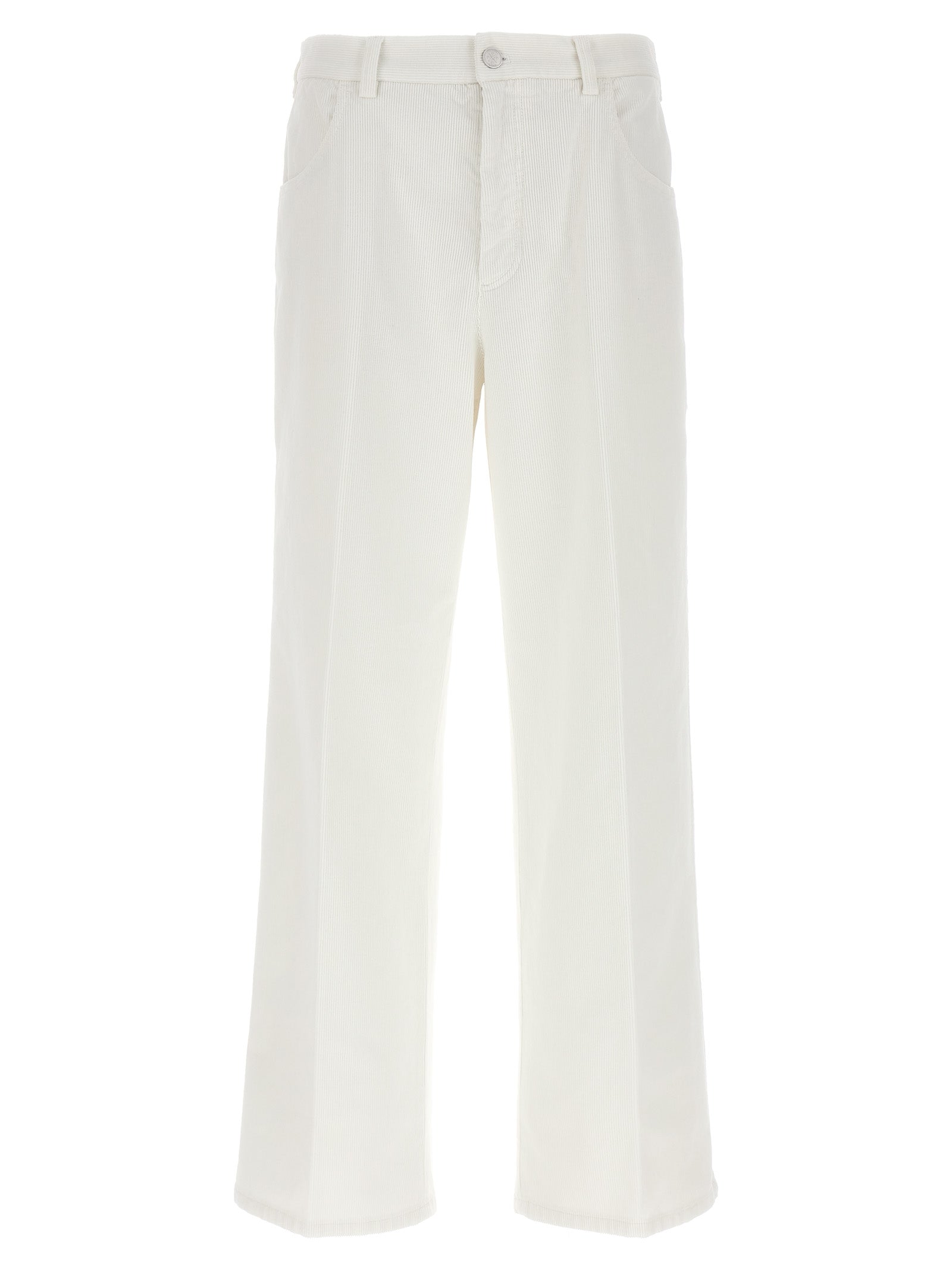 CELLAR DOOR White Cotton Casual Women's Pants
