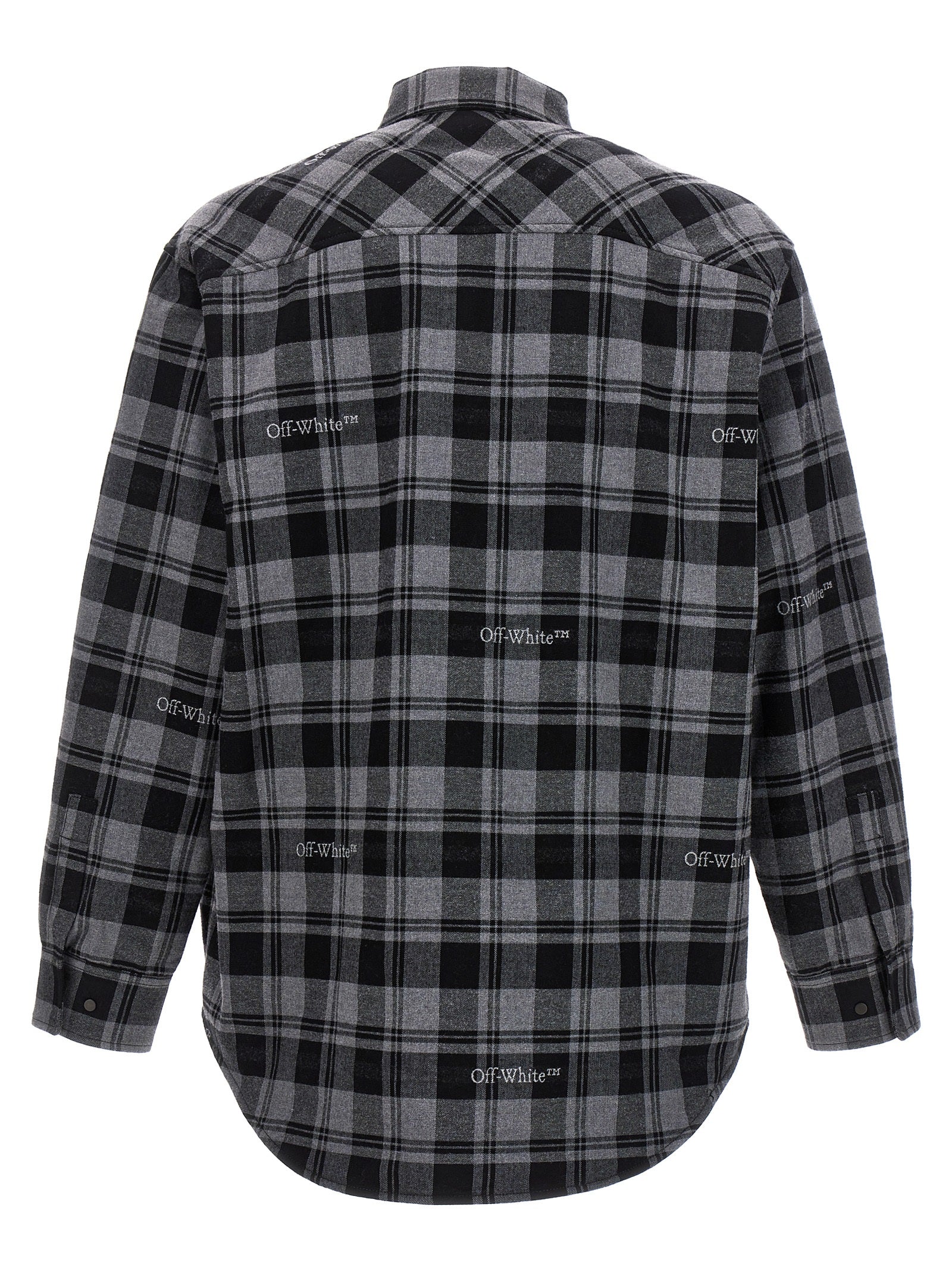 Off-White Gray Cotton Shell Men's Jacket