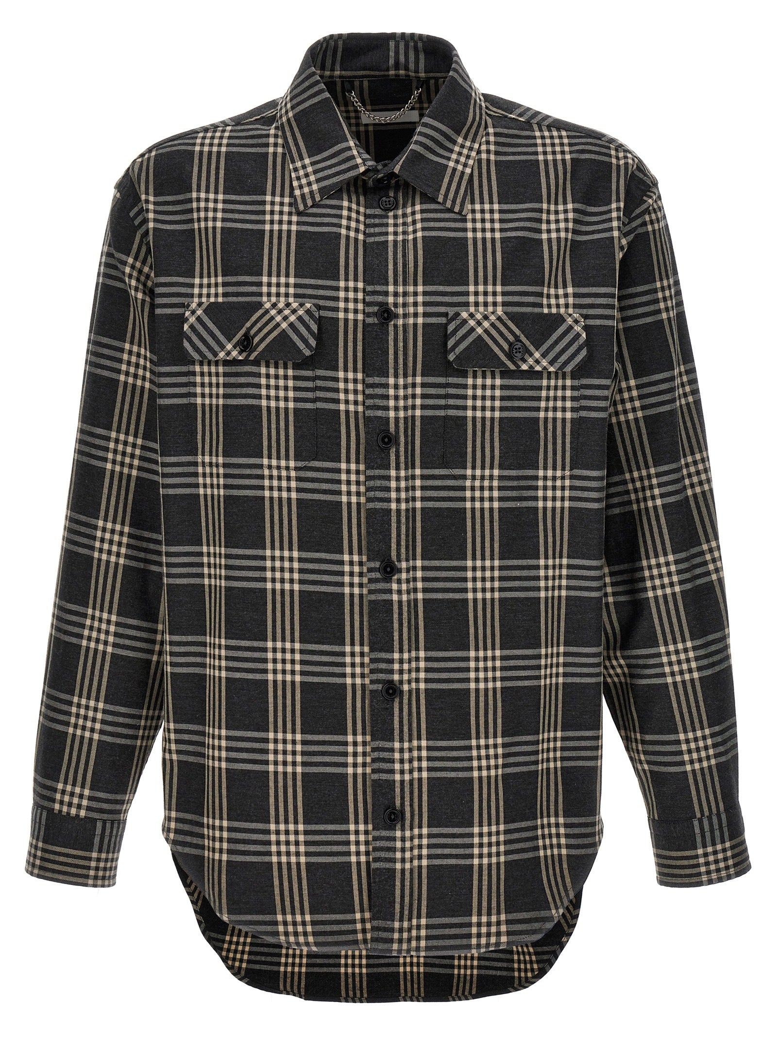 1989 Studio Gray Cotton Men's Blouse