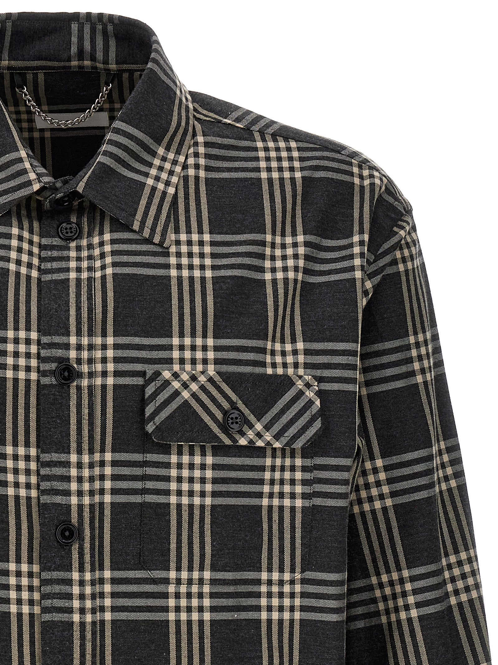 1989 Studio Gray Cotton Men's Blouse