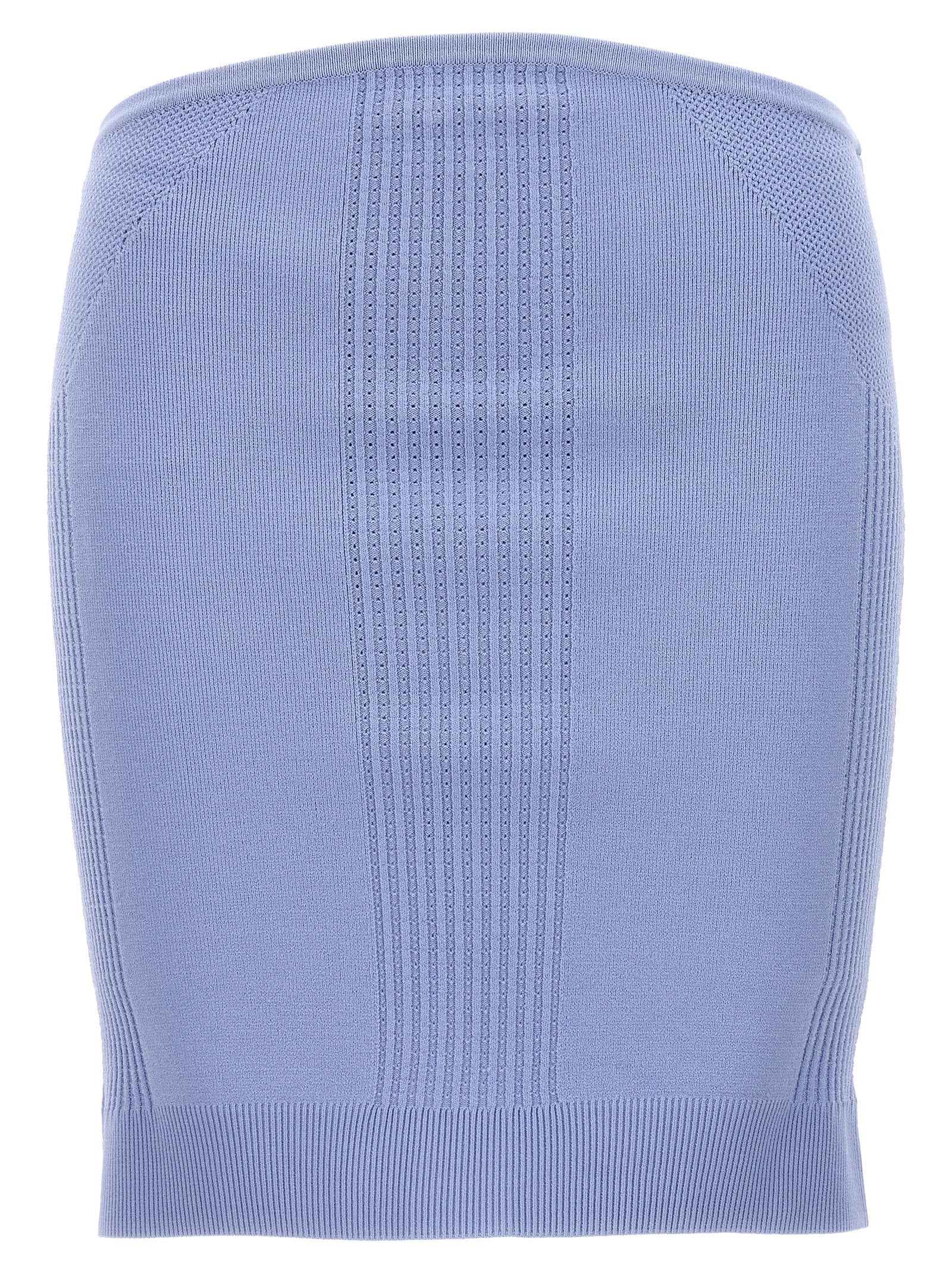 Hervé Léger Blue Viscose Long Women's Skirt