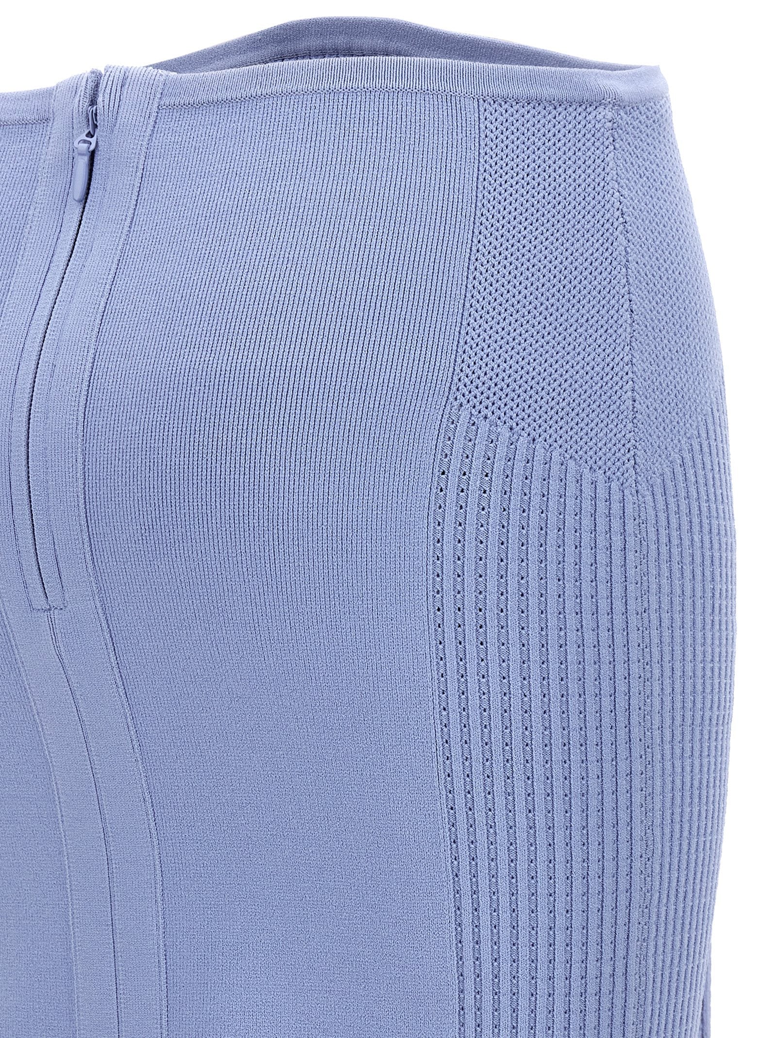 Hervé Léger Blue Viscose Long Women's Skirt
