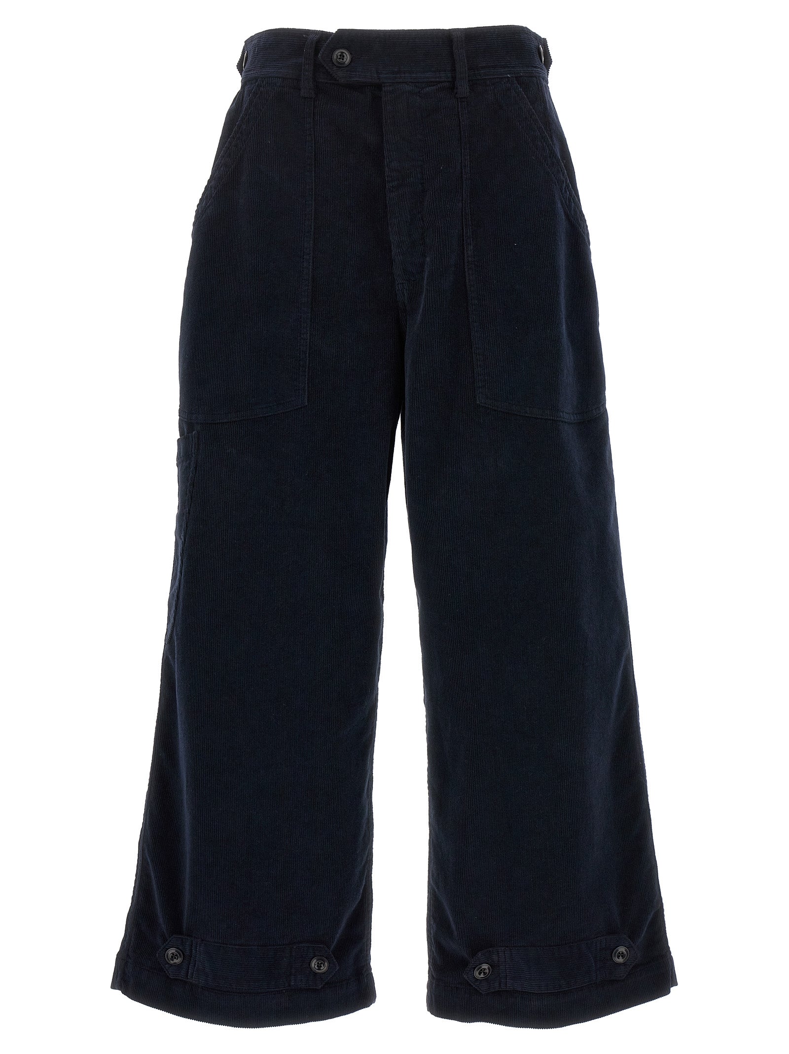 CELLAR DOOR Blue Cotton Casual Women's Pants