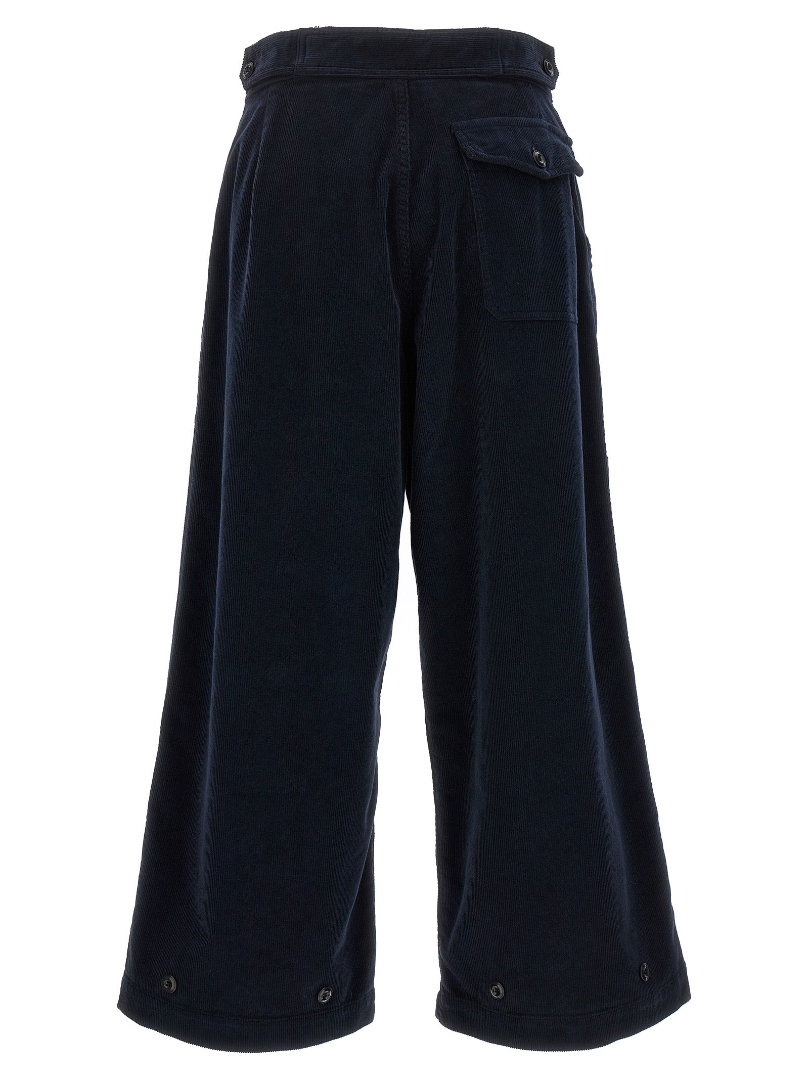 CELLAR DOOR Blue Cotton Casual Women's Pants