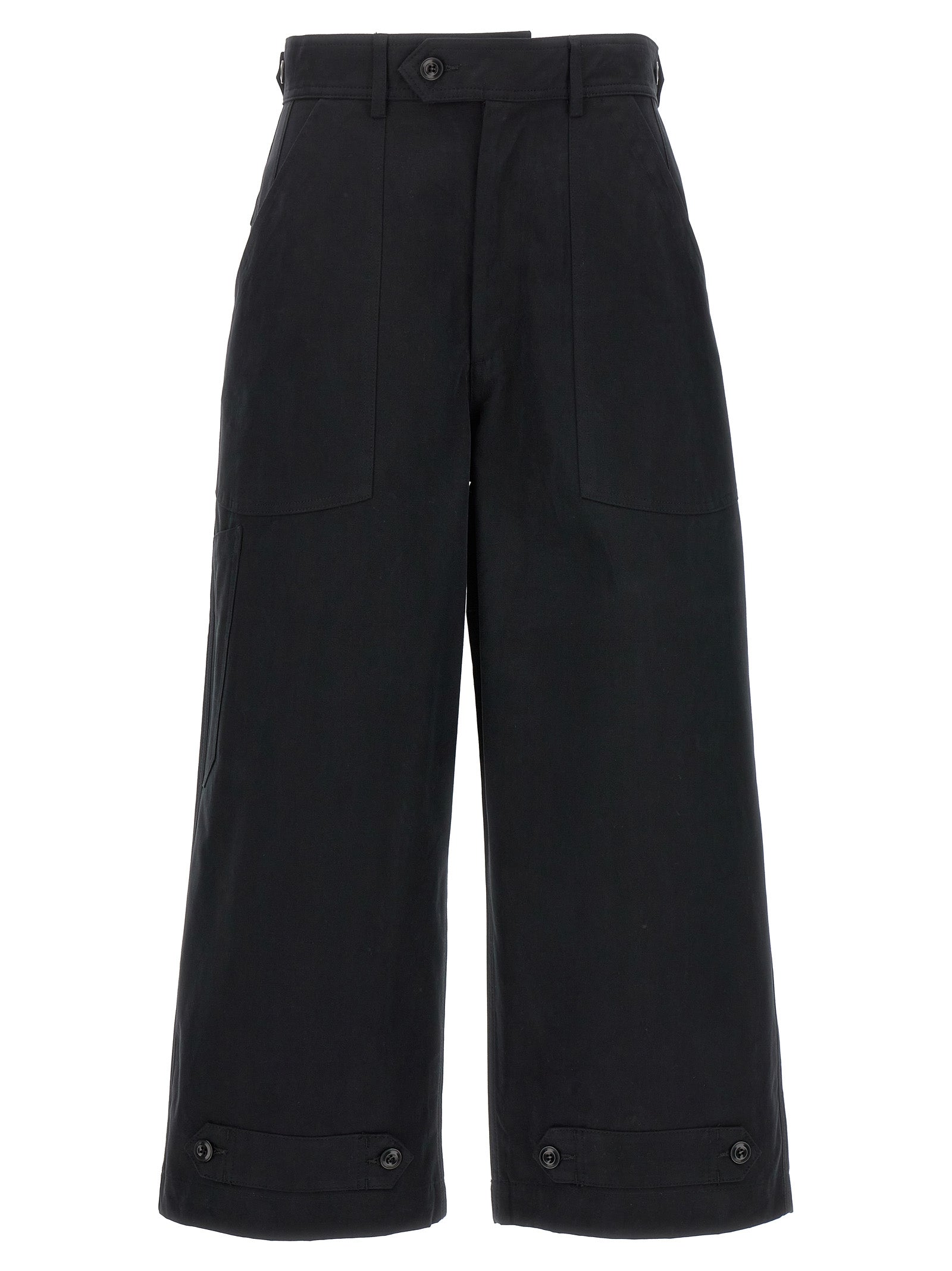 CELLAR DOOR Black Cotton Casual Women's Pants