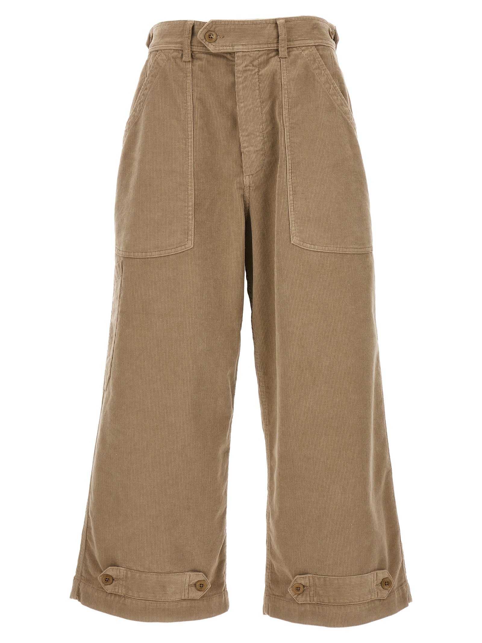 CELLAR DOOR Beige Cotton Casual Women's Pants