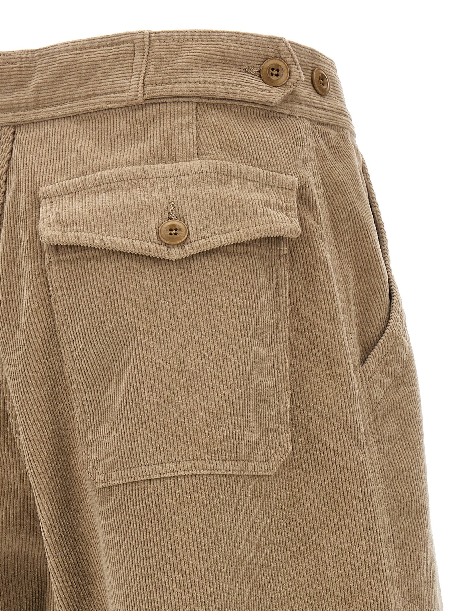 CELLAR DOOR Beige Cotton Casual Women's Pants