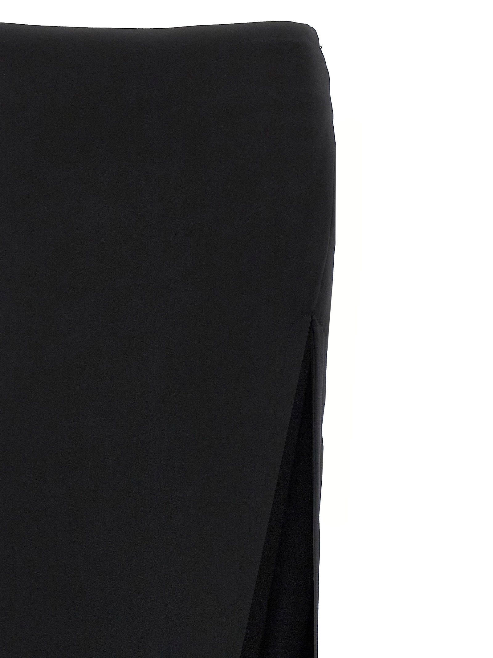 Ann Demeulemeester Black Lamb Leather Mini Women's Skirt