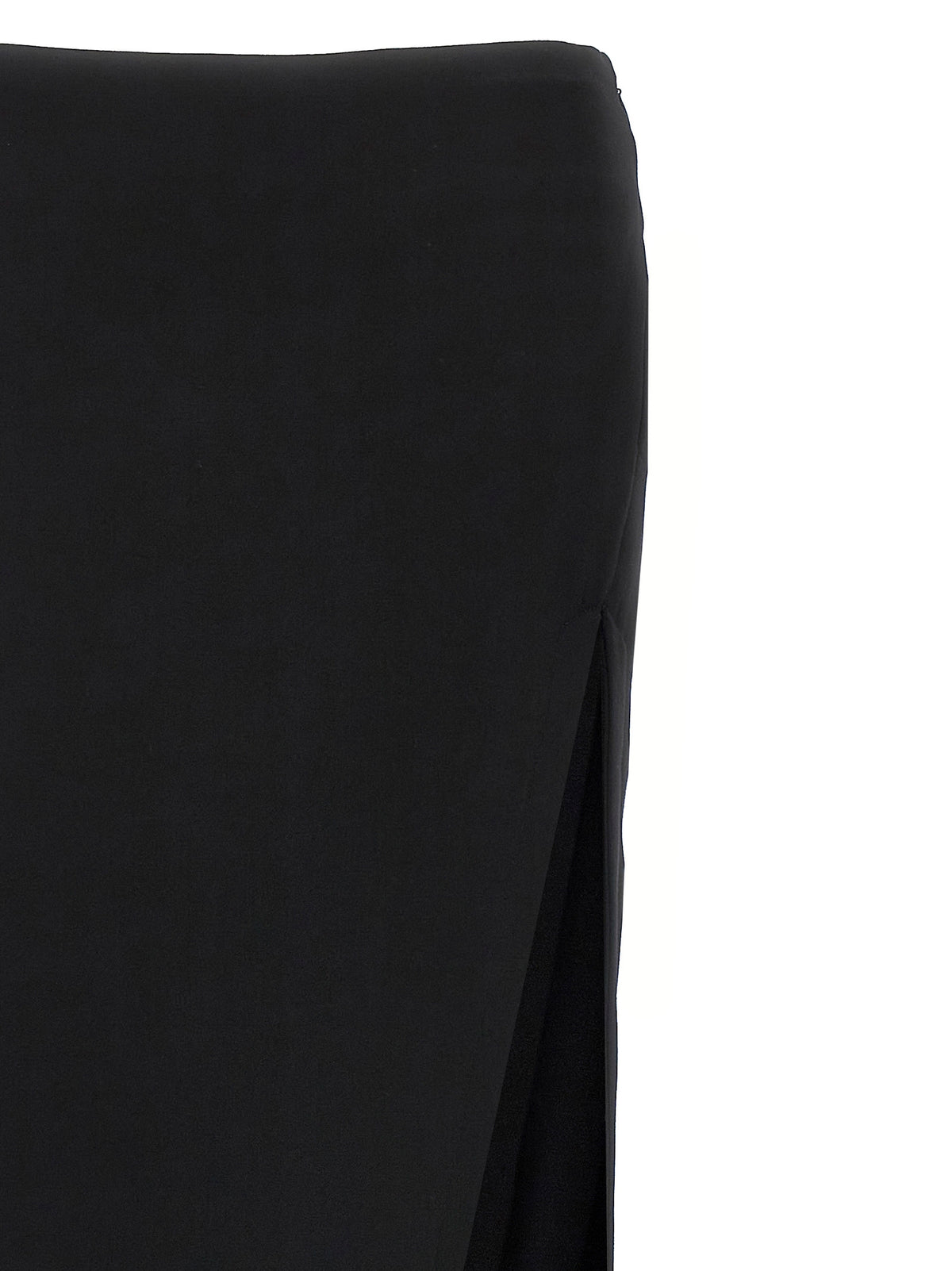 Ann Demeulemeester Black Lamb Leather Mini Women's Skirt