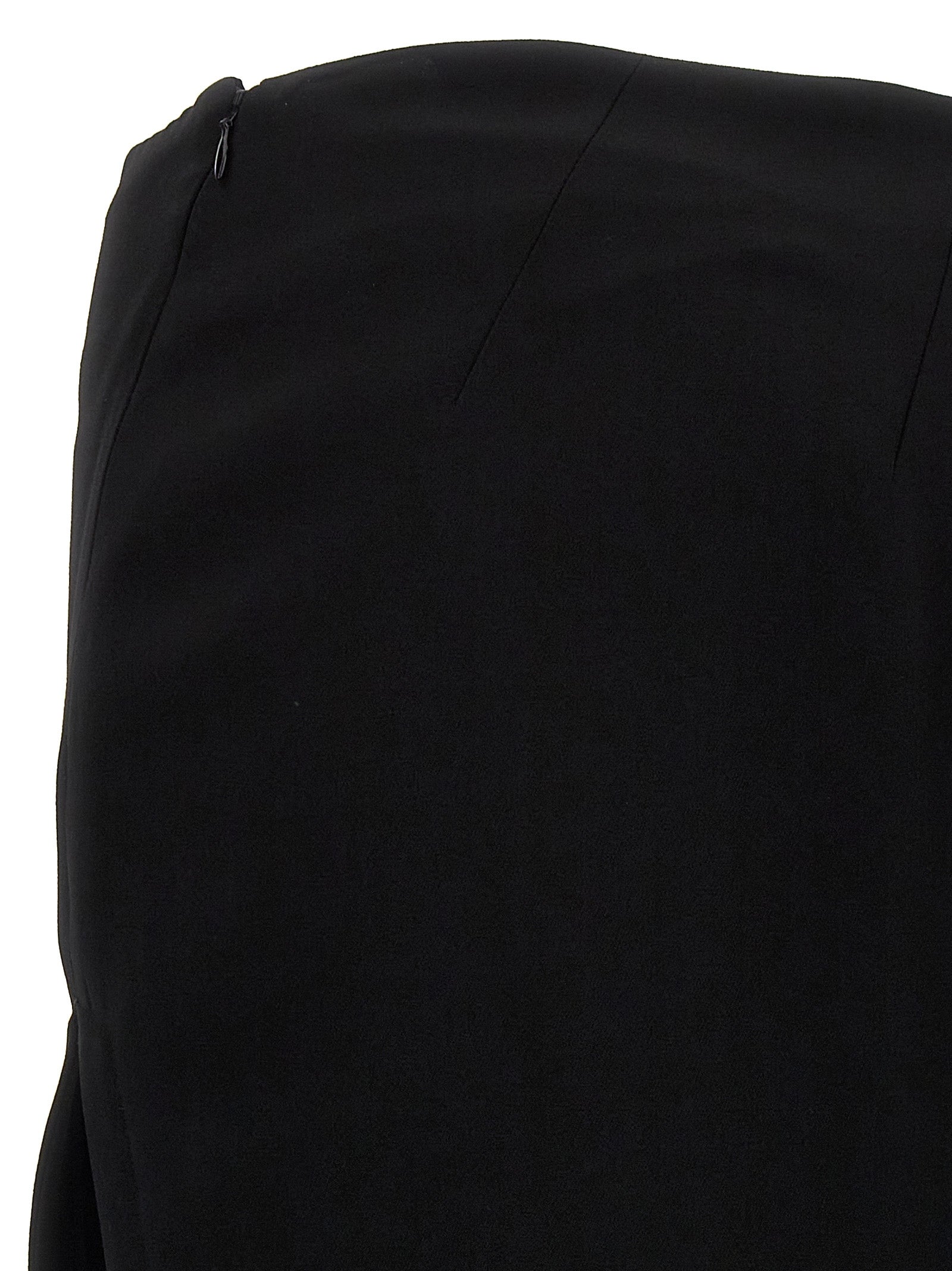Ann Demeulemeester Black Lamb Leather Mini Women's Skirt