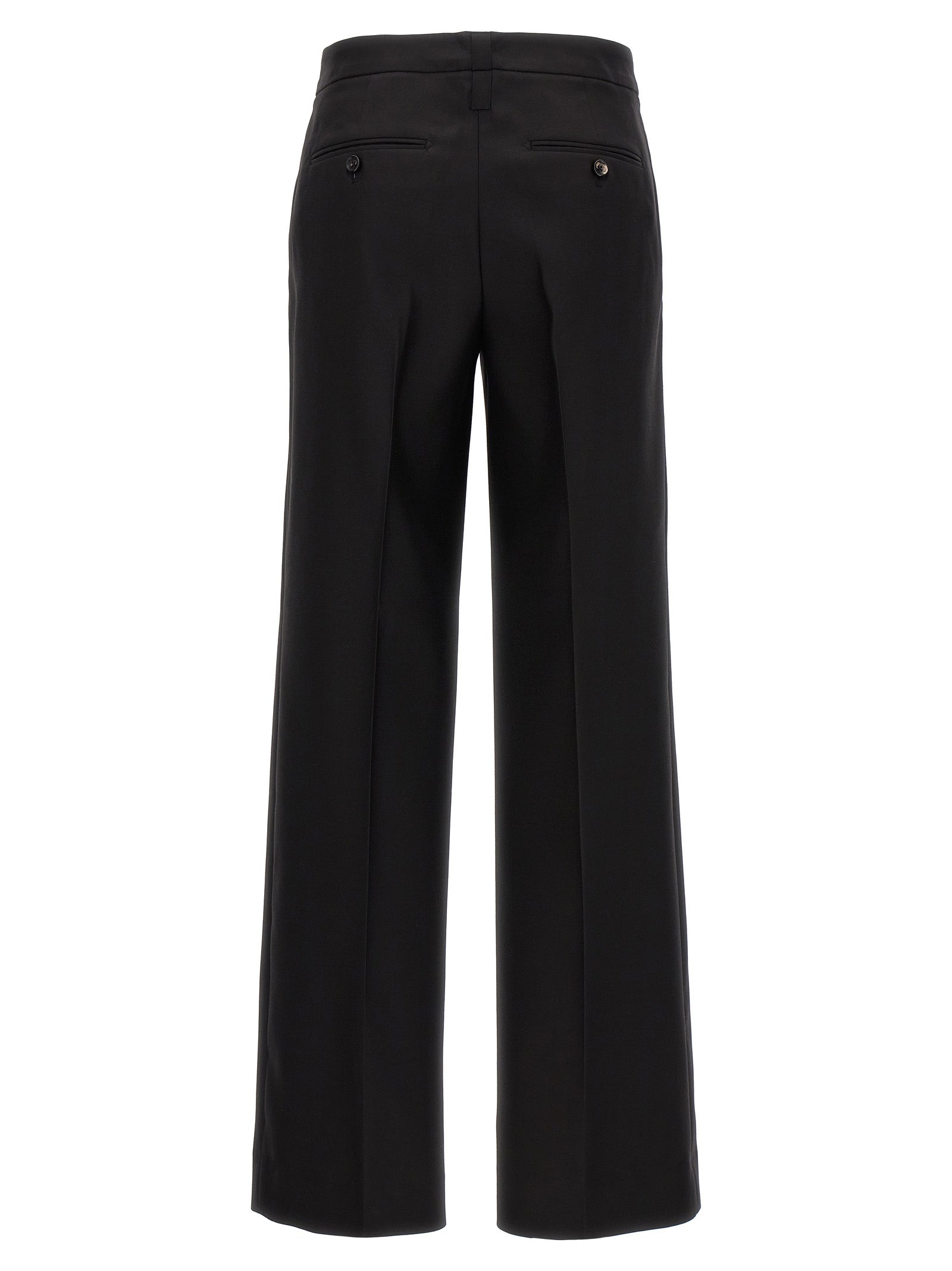 CELLAR DOOR Black Virgin Wool Dress Women's Pants