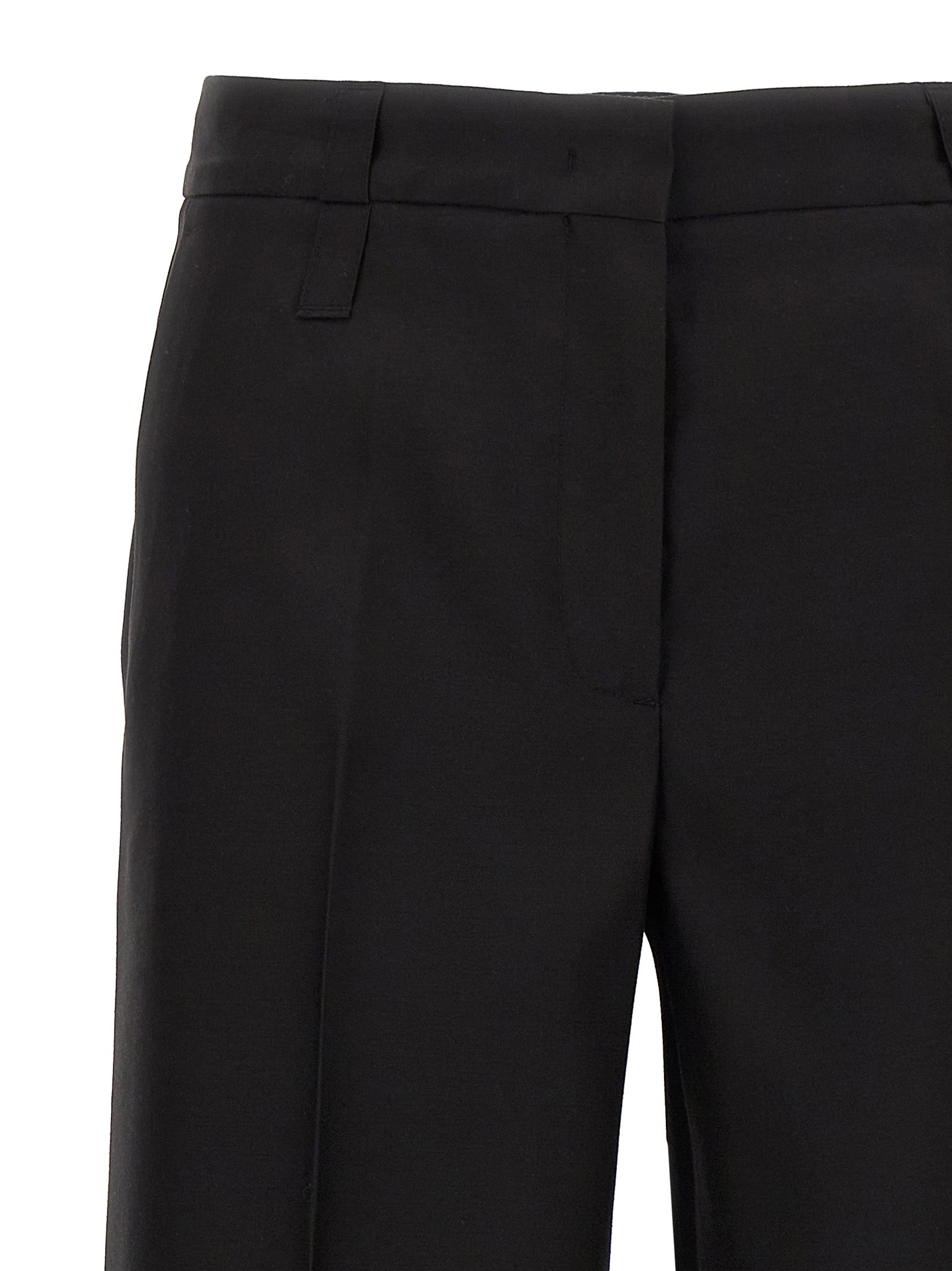 CELLAR DOOR Black Virgin Wool Dress Women's Pants