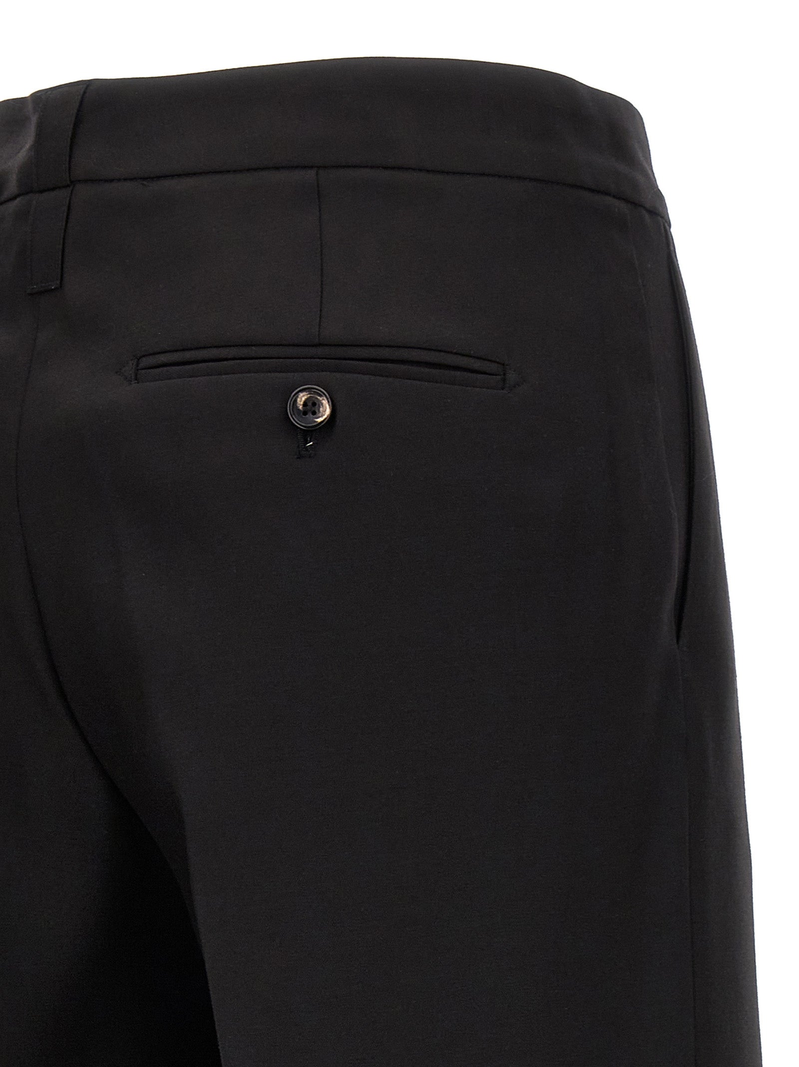 CELLAR DOOR Black Virgin Wool Dress Women's Pants