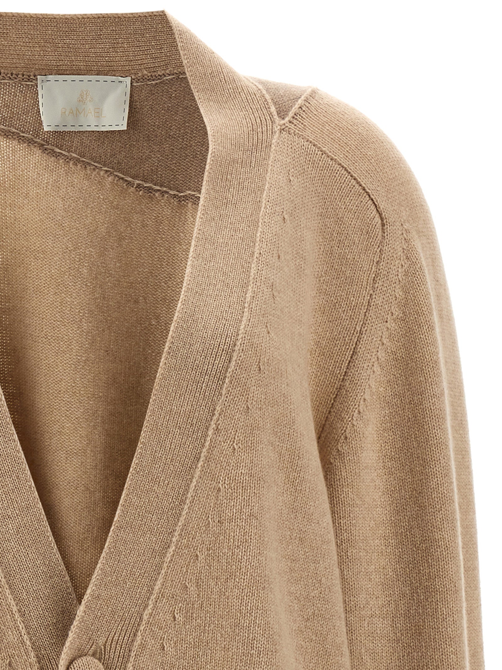 RAMAEL Beige Cashmere Women's Cardigan