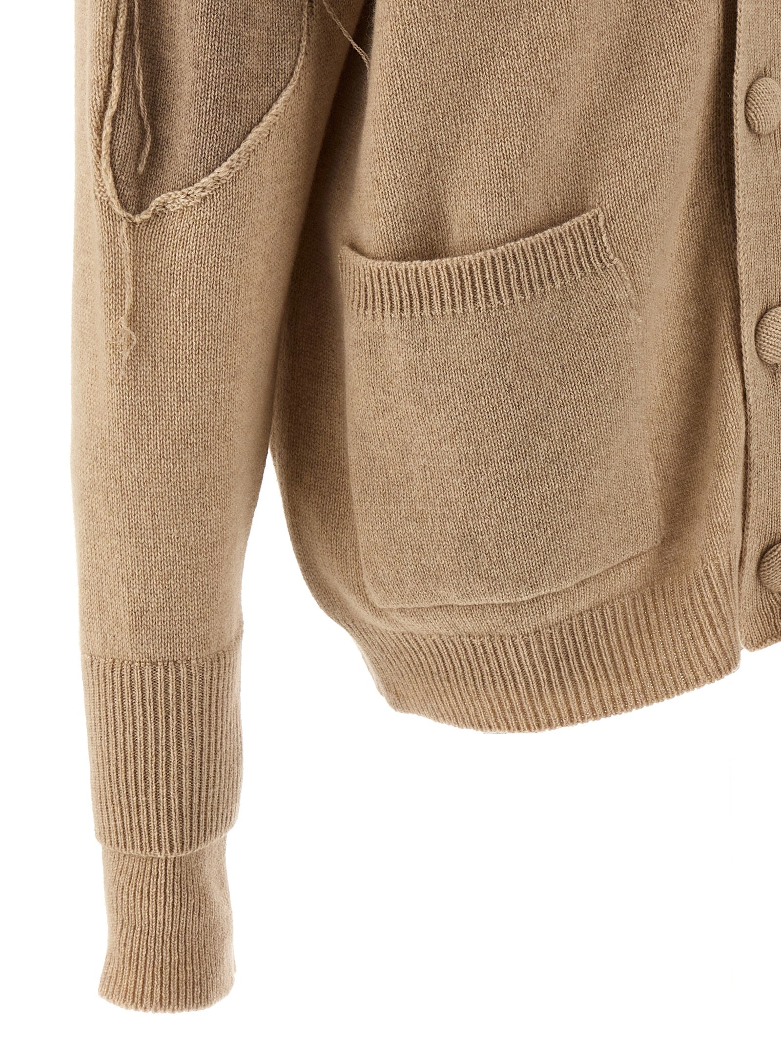 RAMAEL Beige Cashmere Women's Cardigan