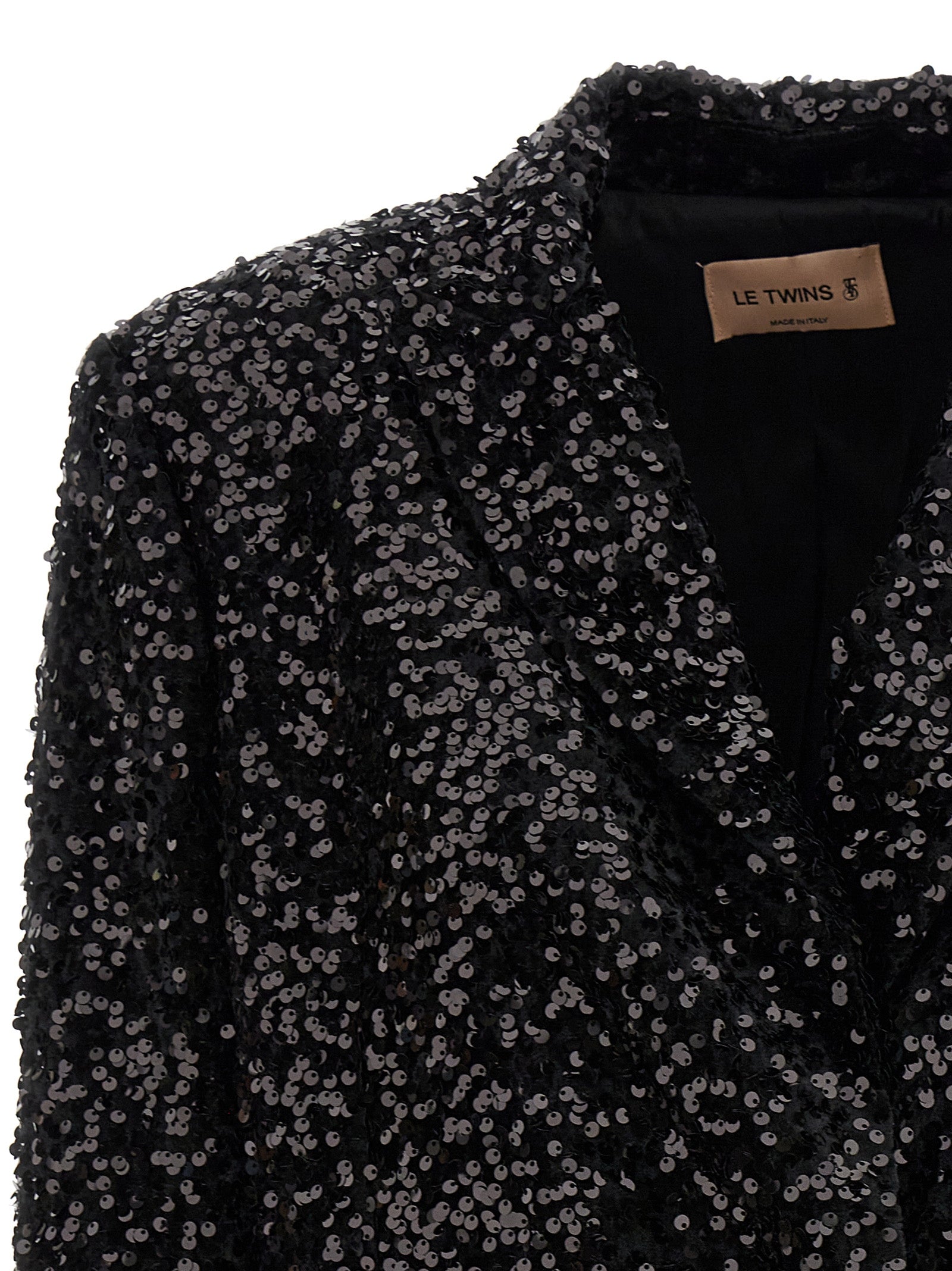 LE TWINS Black Polyester Women's Blazer