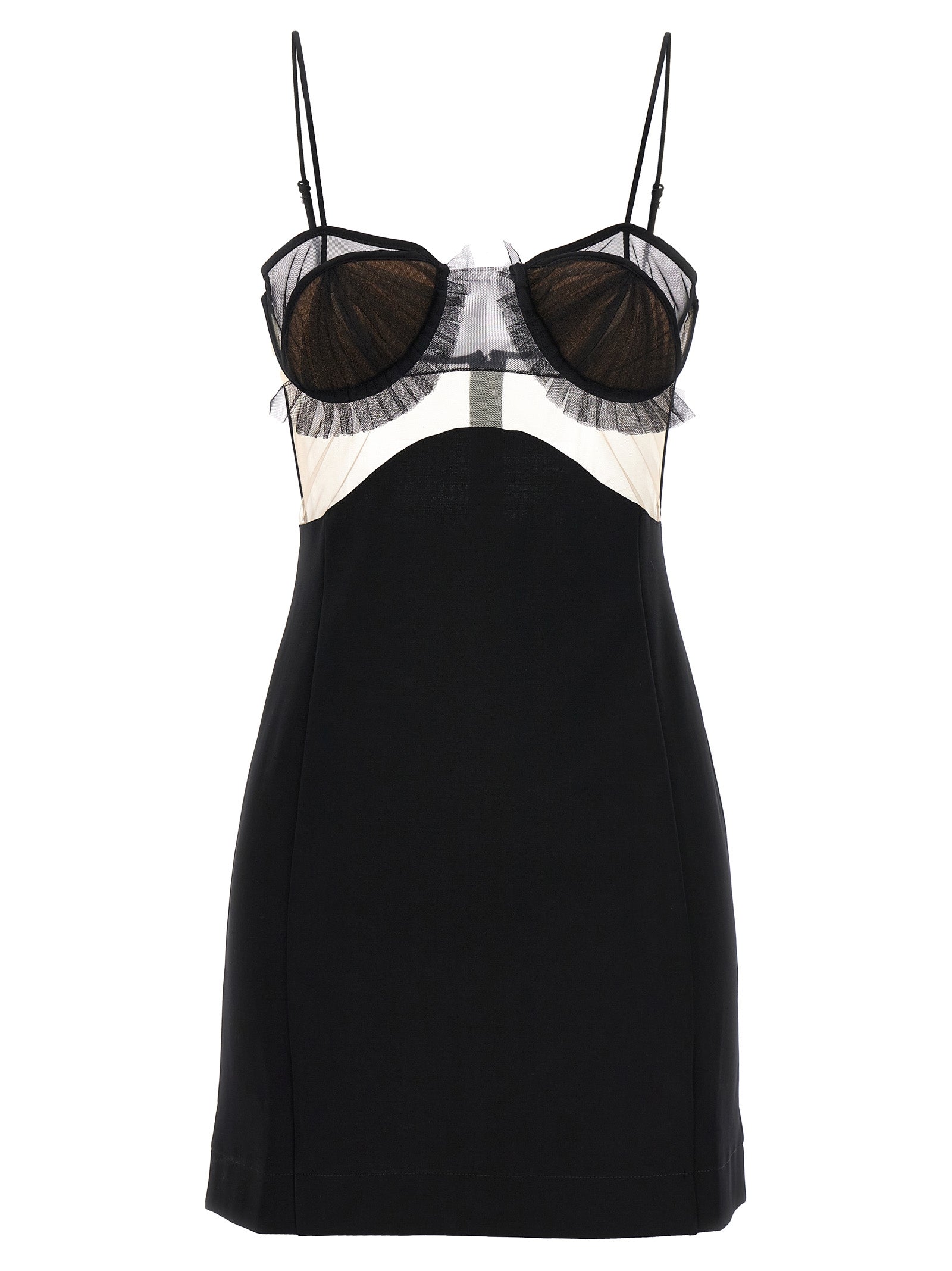 Nensi Dojaka Black Viscose Short Women's Dress