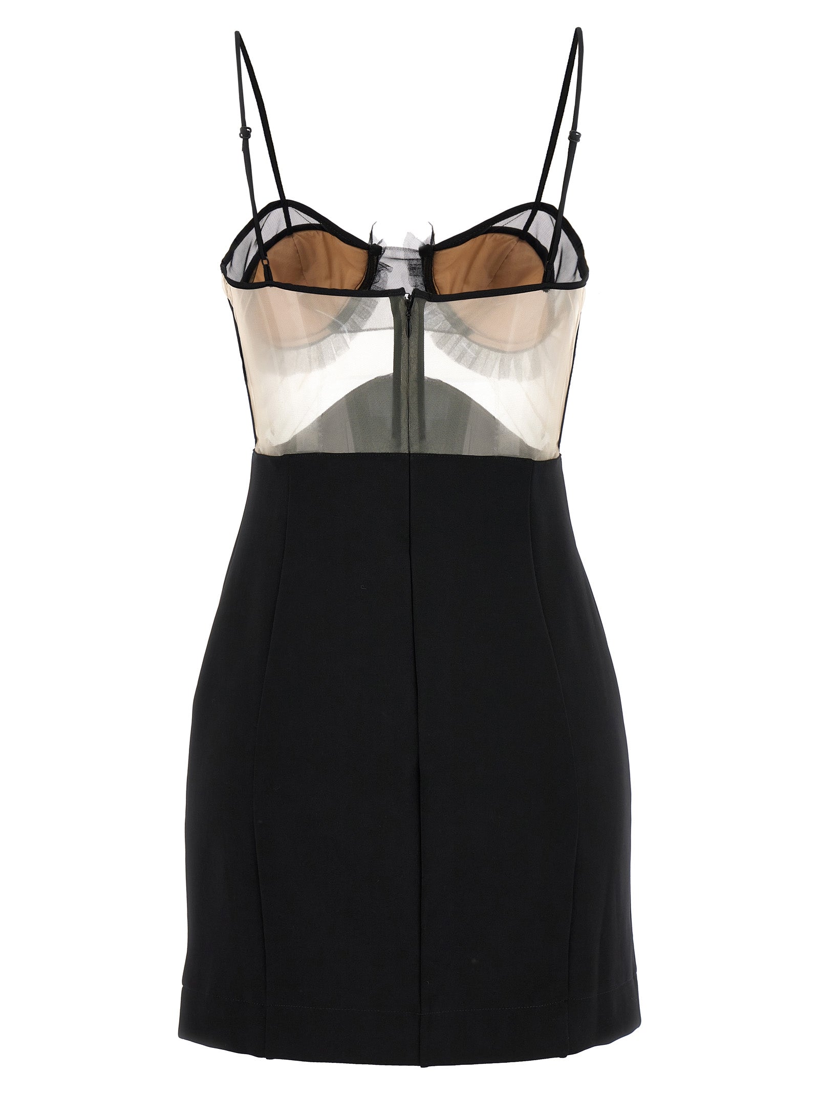Nensi Dojaka Black Viscose Short Women's Dress
