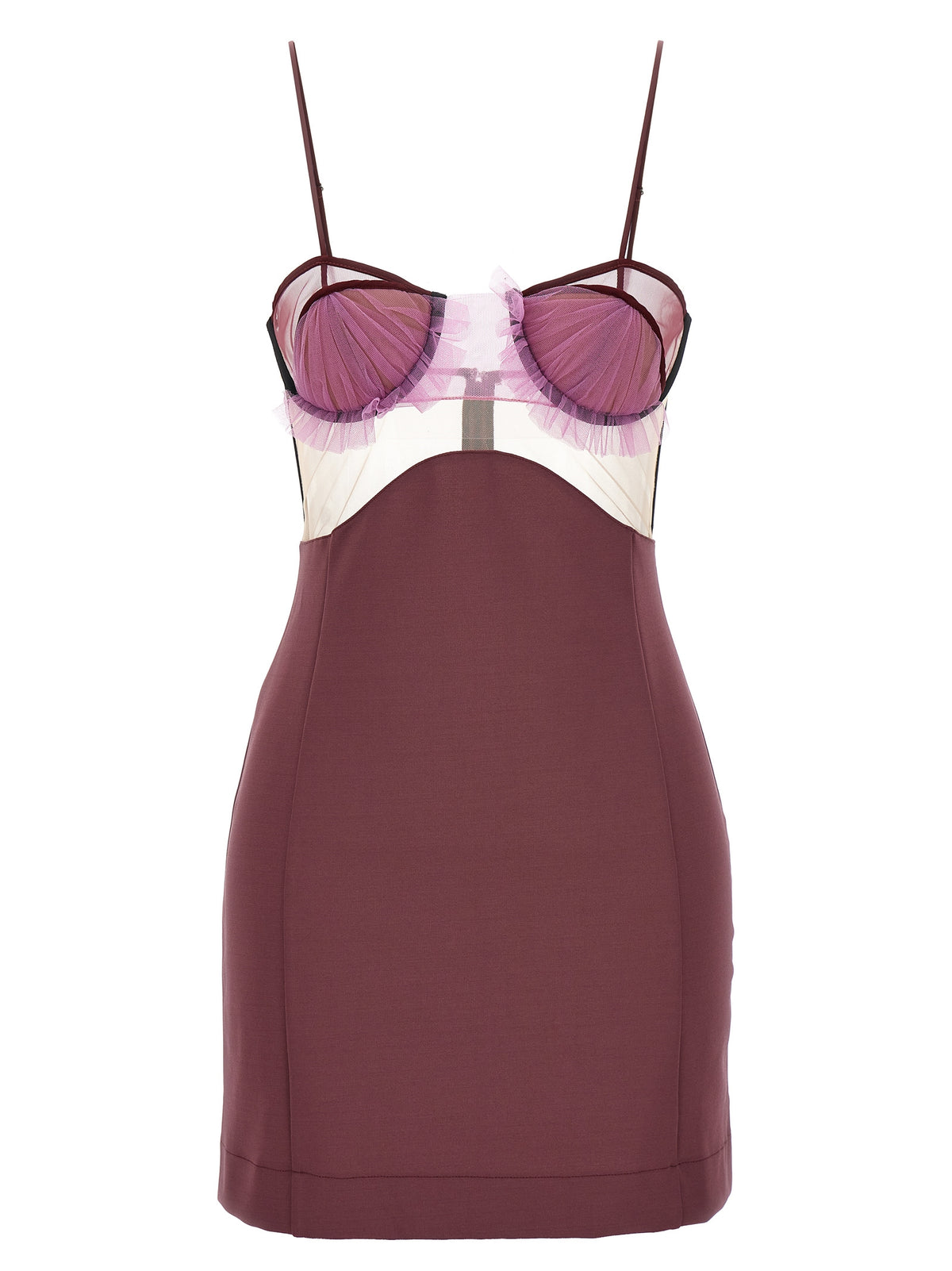 Nensi Dojaka Purple Viscose Short Women's Dress