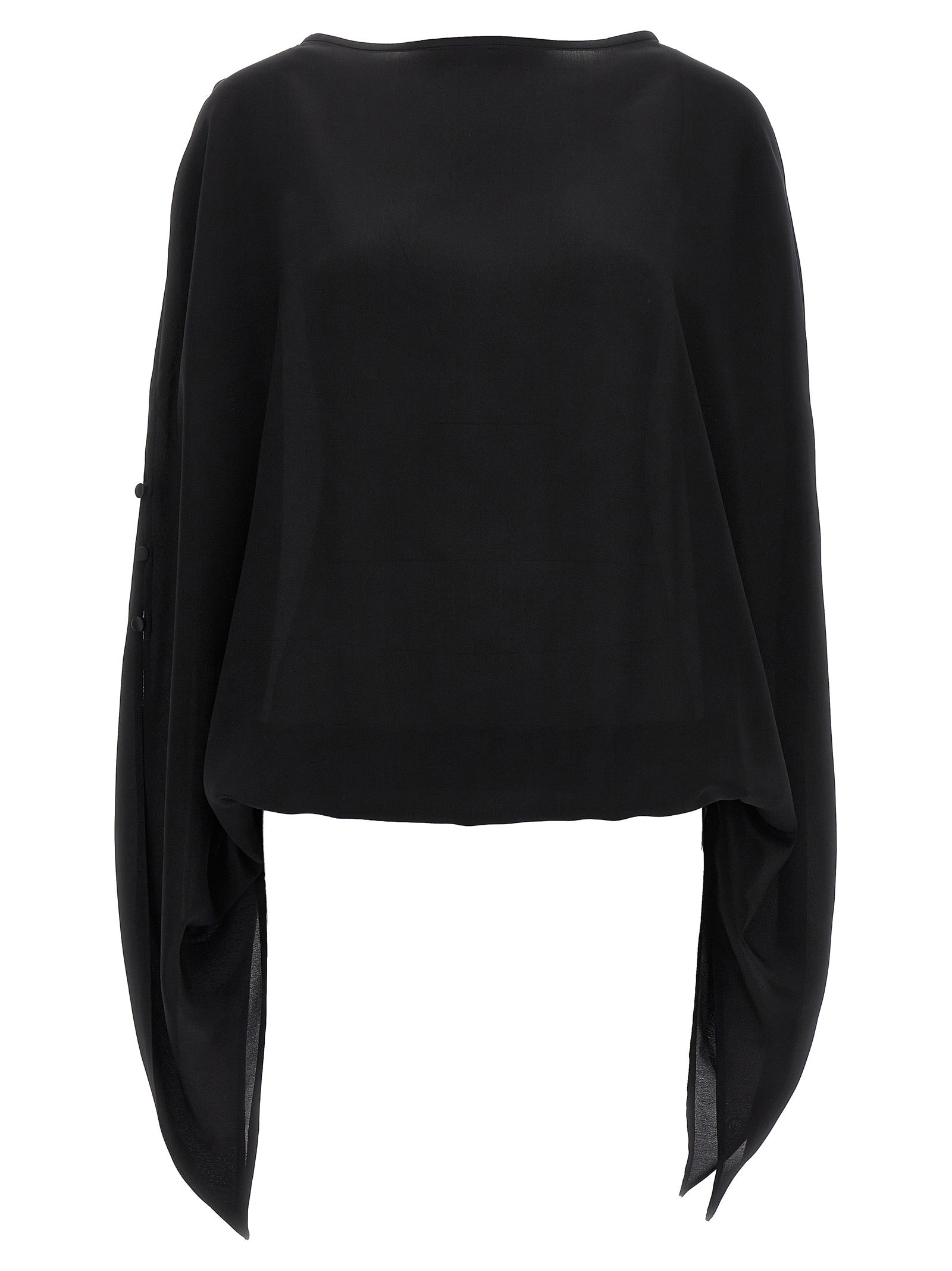 DI.LA3 PARI' Black Silk Women's Blouse