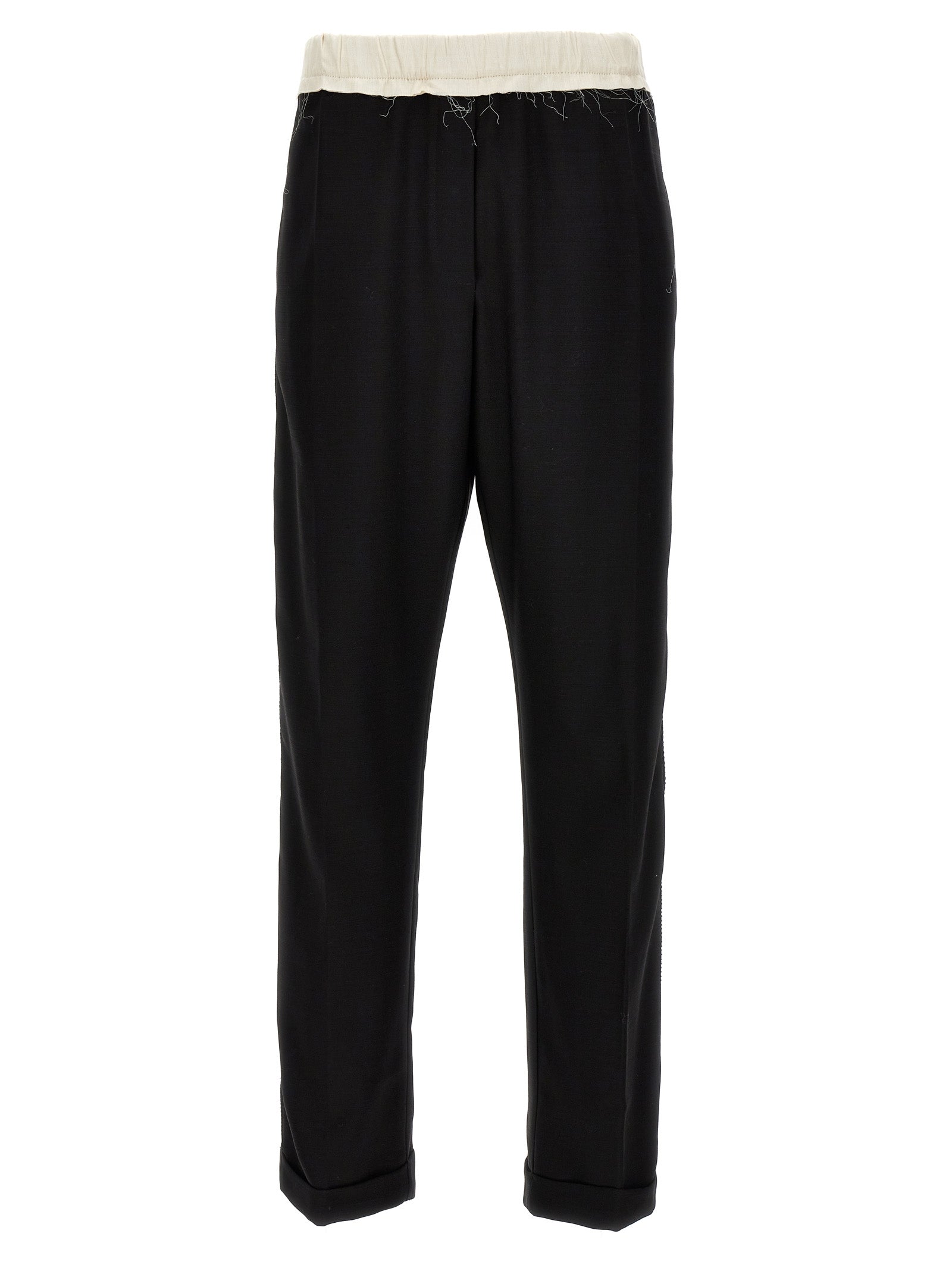 WALES BONNER Bicolor Wool Casual Men's Pants