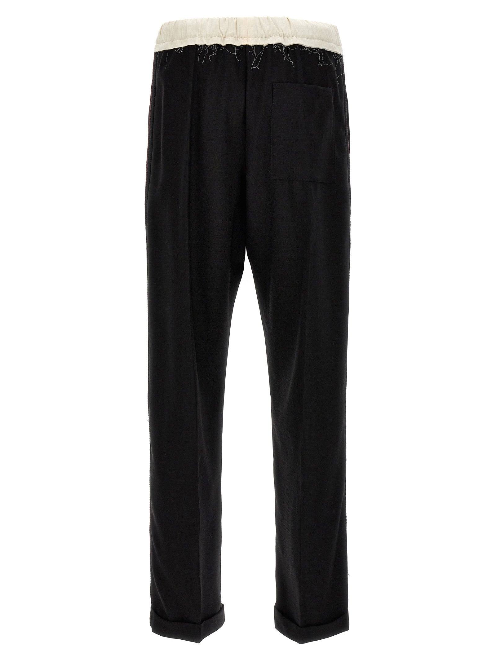 WALES BONNER Bicolor Wool Casual Men's Pants