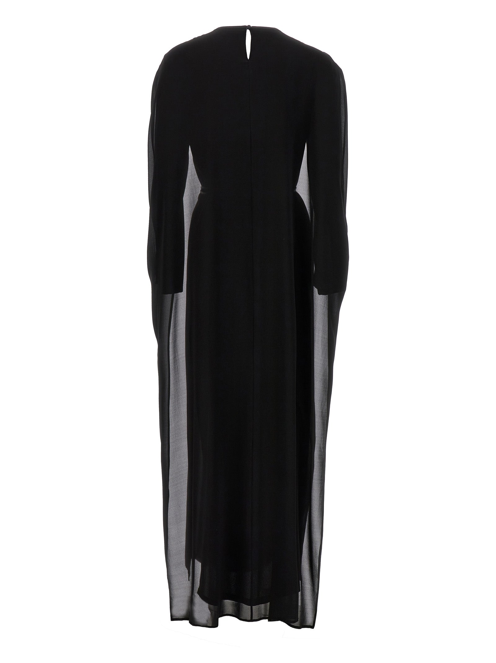 DI.LA3 PARI' Black Silk Long Women's Dress
