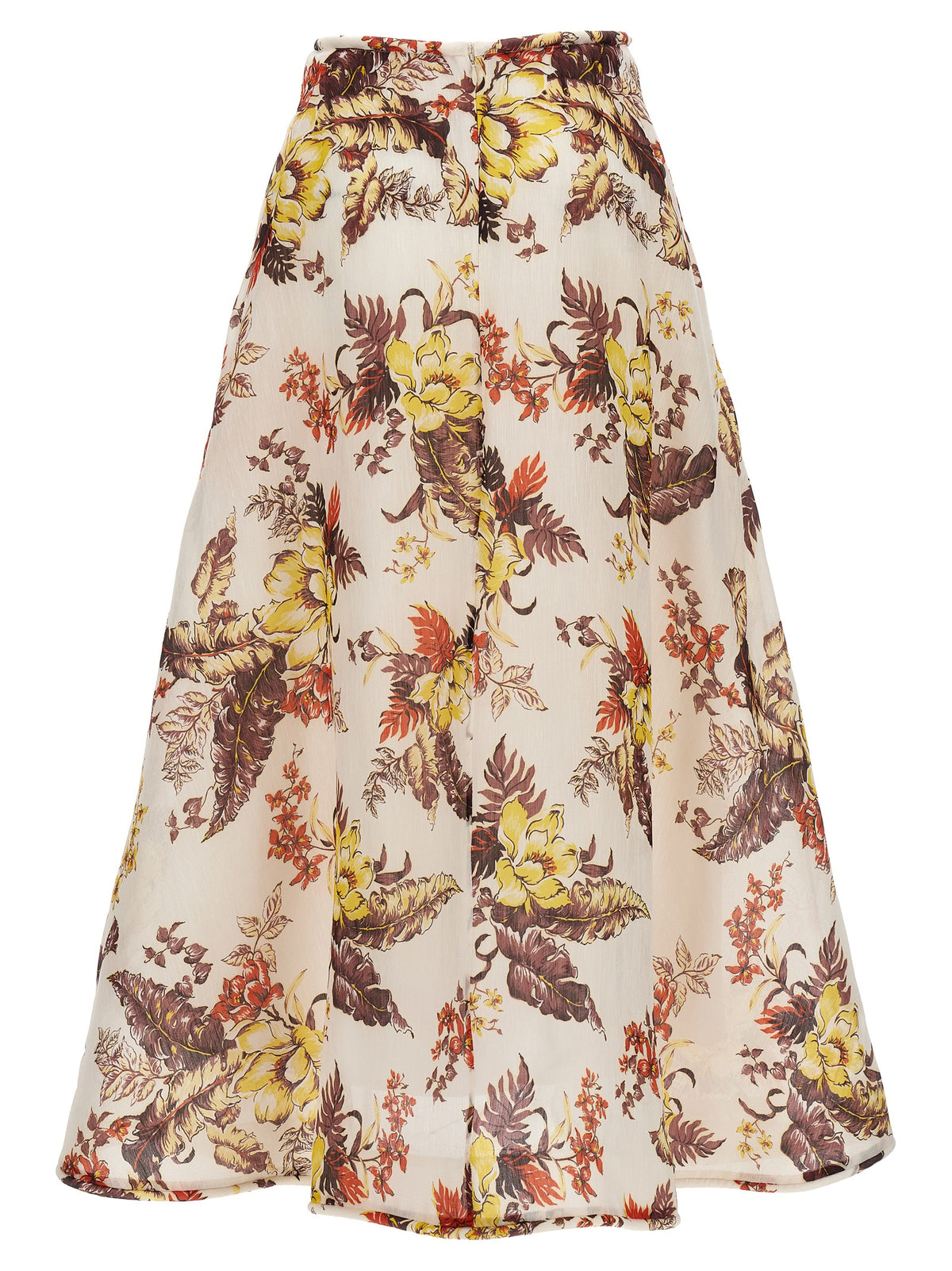 Zimmermann Multicolor Linen Midi Women's Skirt