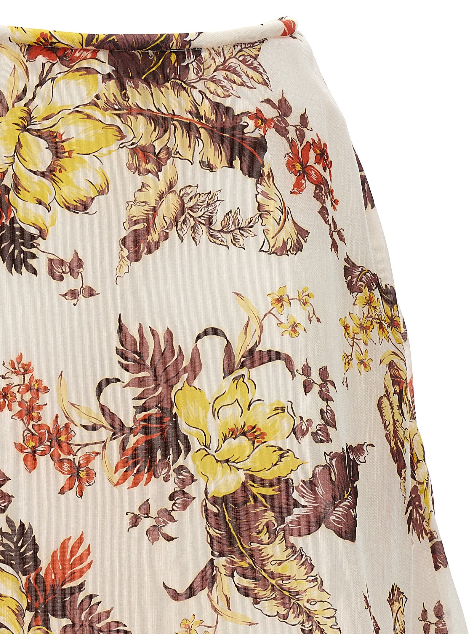 Zimmermann Multicolor Linen Midi Women's Skirt
