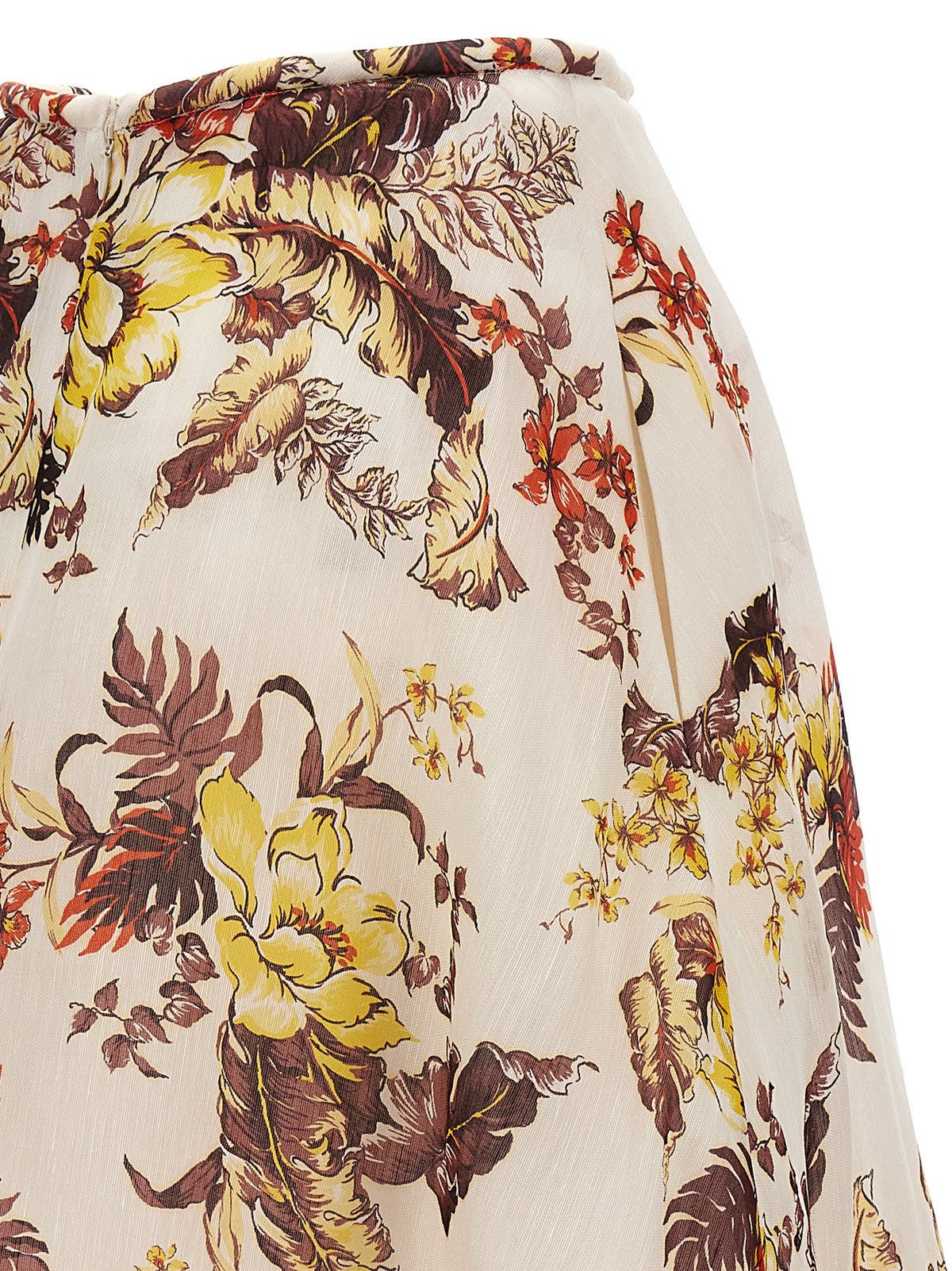 Zimmermann Multicolor Linen Midi Women's Skirt
