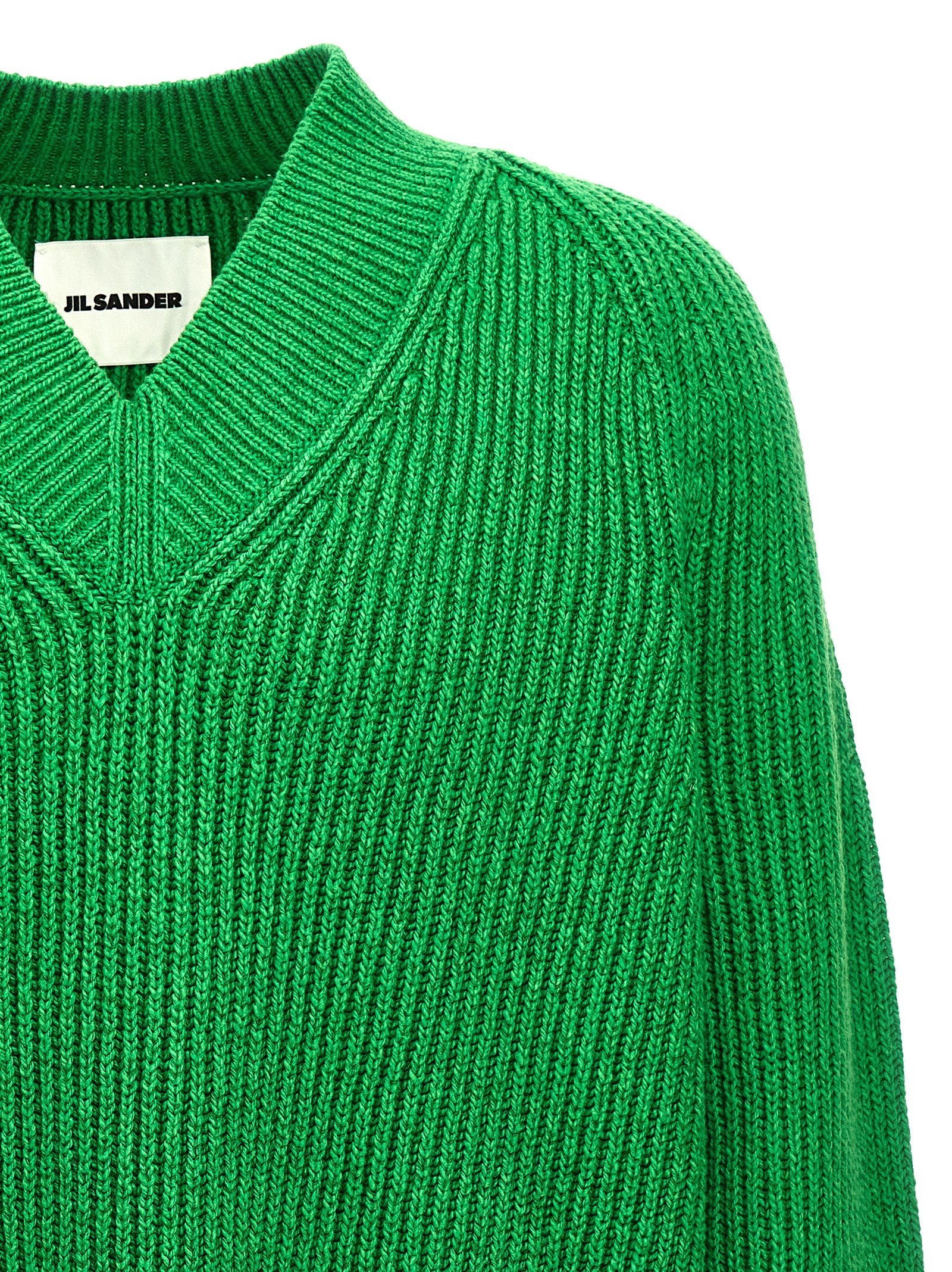 Jil Sander Bicolor Cotton Men's Cardigan