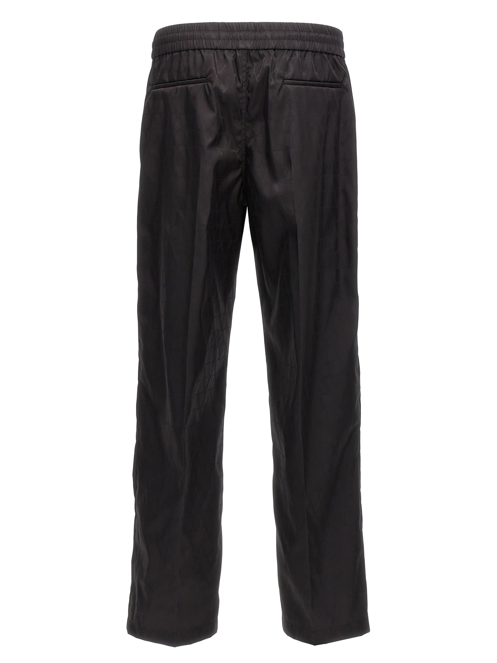 Valentino Garavani Black Polyamide Casual Men's Pants
