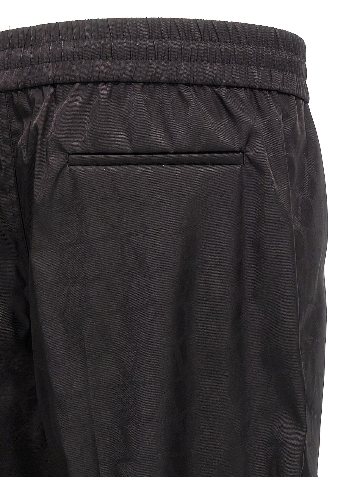 Valentino Garavani Black Polyamide Casual Men's Pants