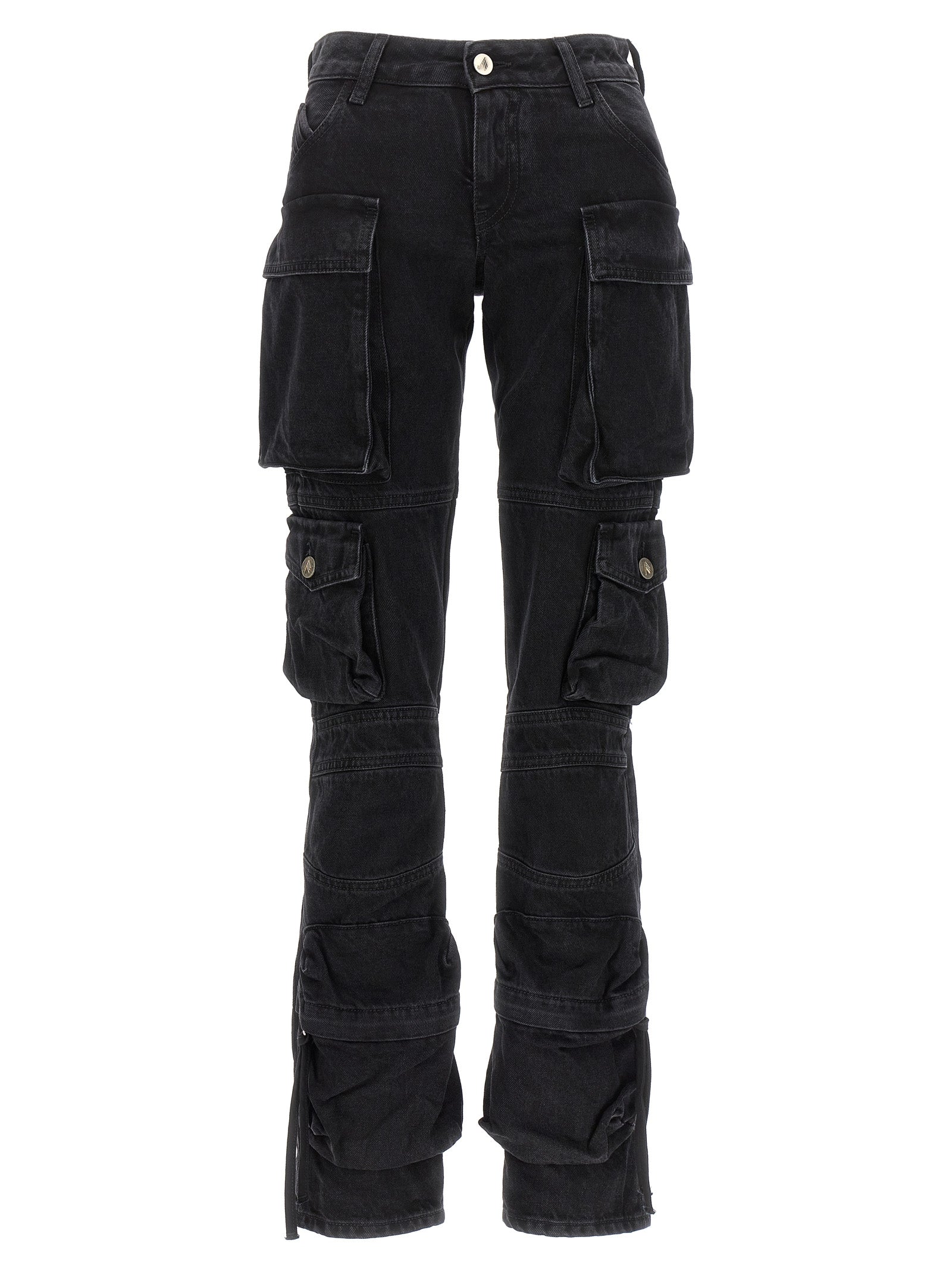 The Attico Black Cotton Cargo Women's Pants