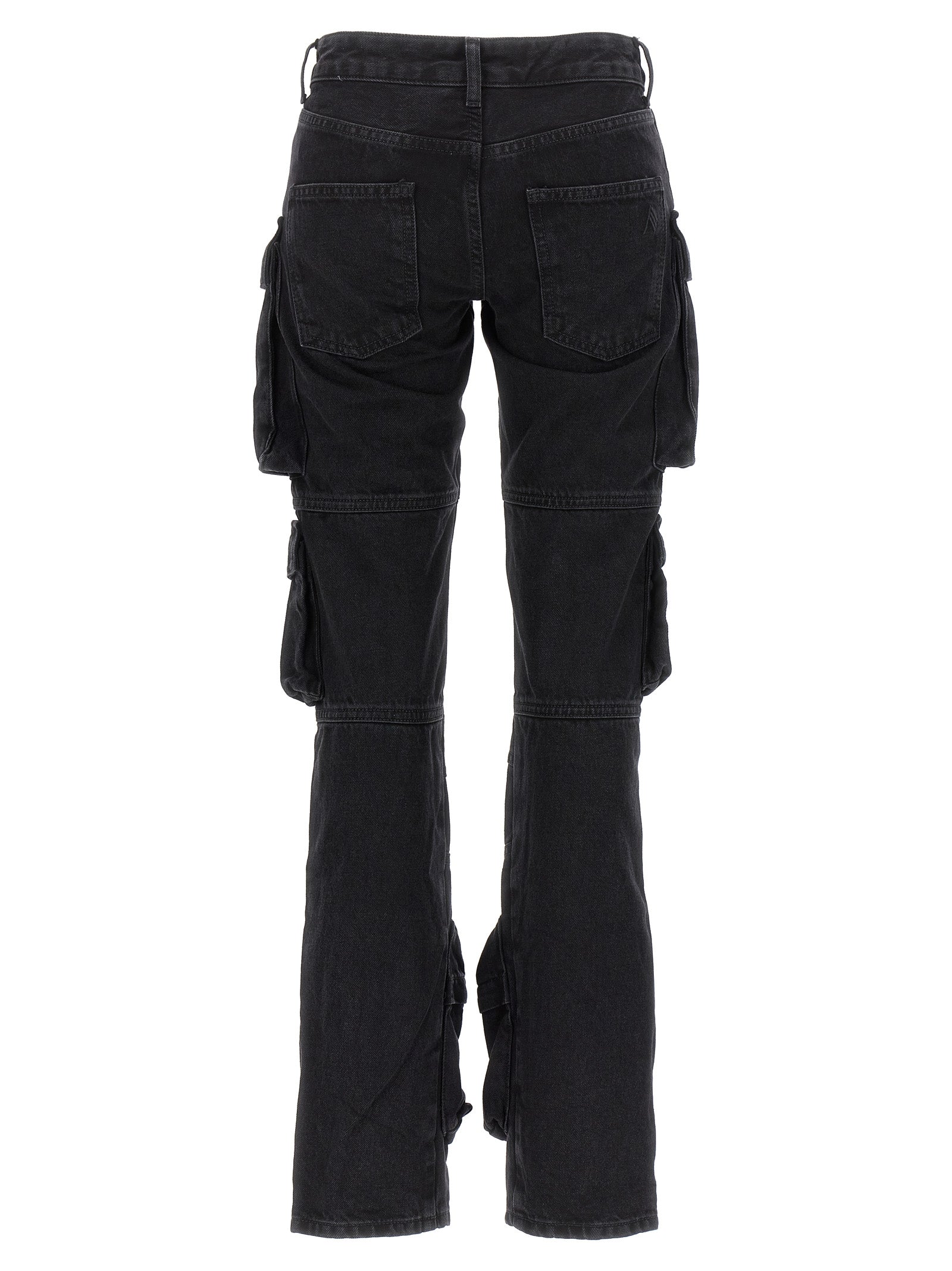 The Attico Black Cotton Cargo Women's Pants