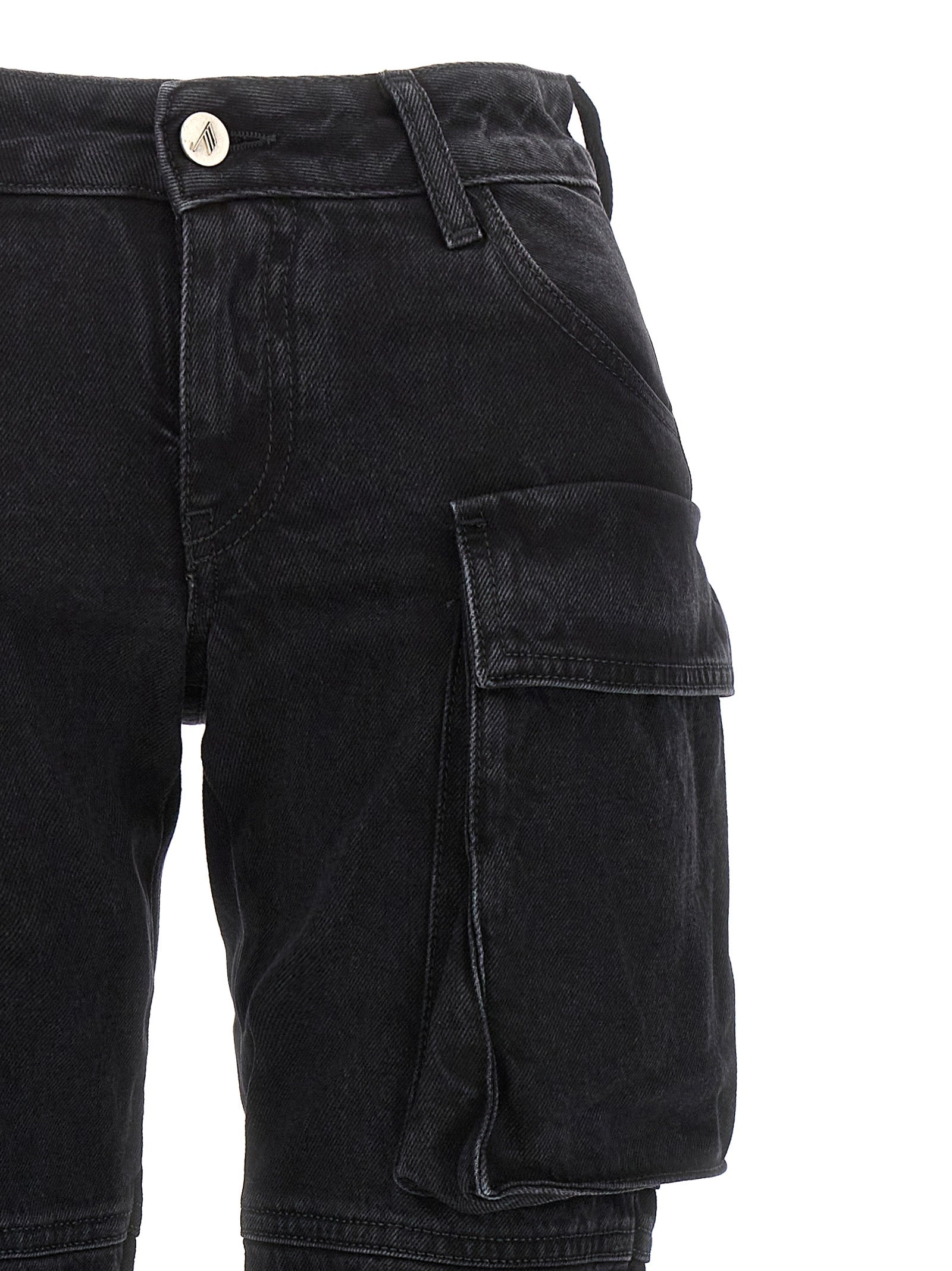 The Attico Black Cotton Cargo Women's Pants