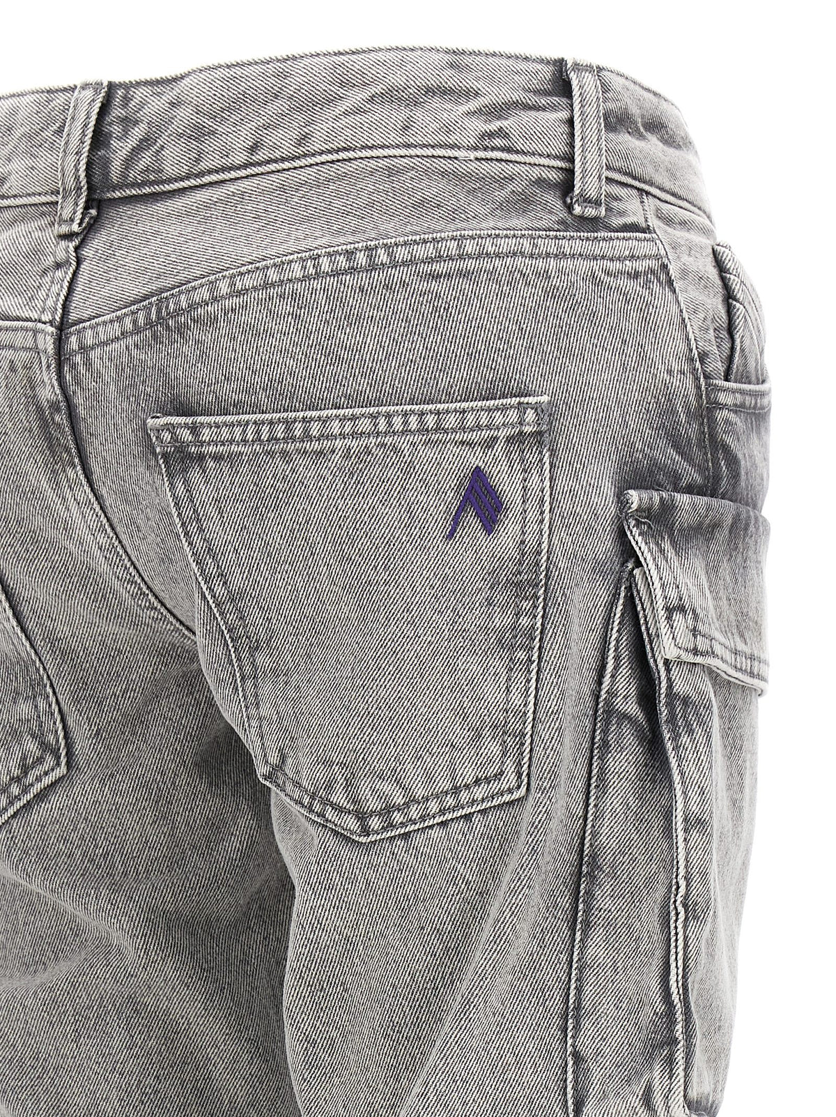 The Attico Gray Cotton Cargo Women's Pants