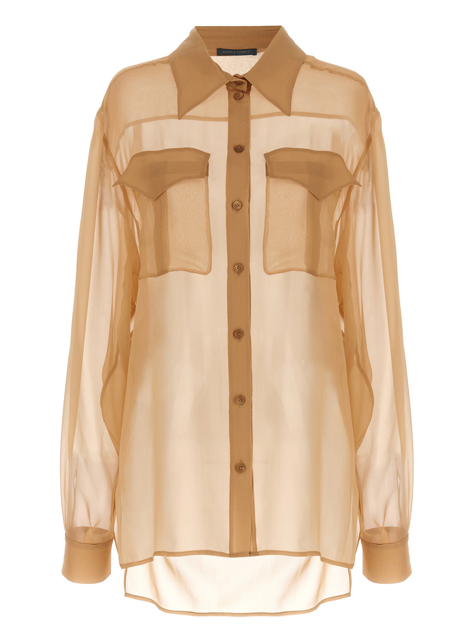 Alberta Ferretti Beige Silk Women's Blouse