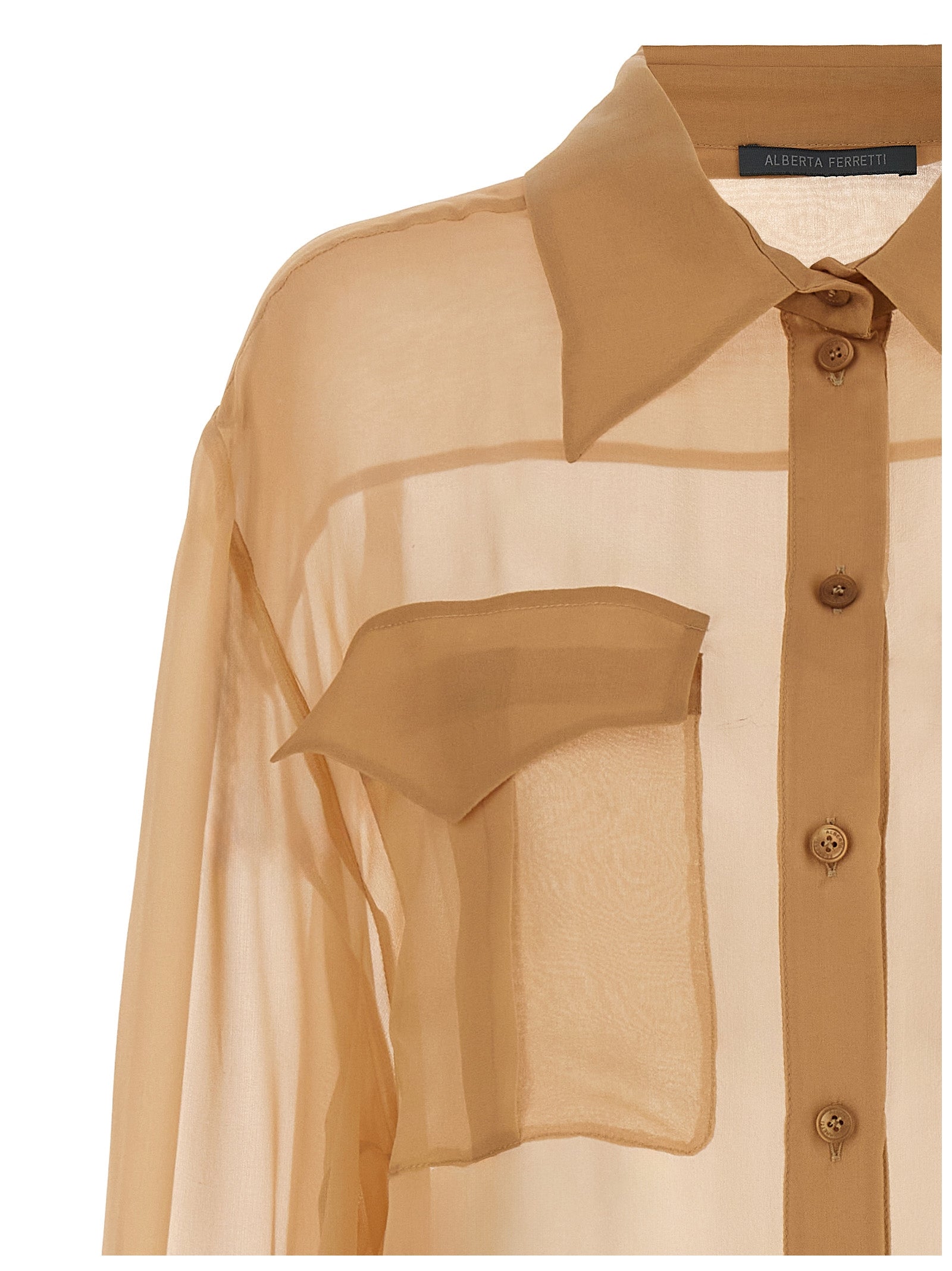 Alberta Ferretti Beige Silk Women's Blouse
