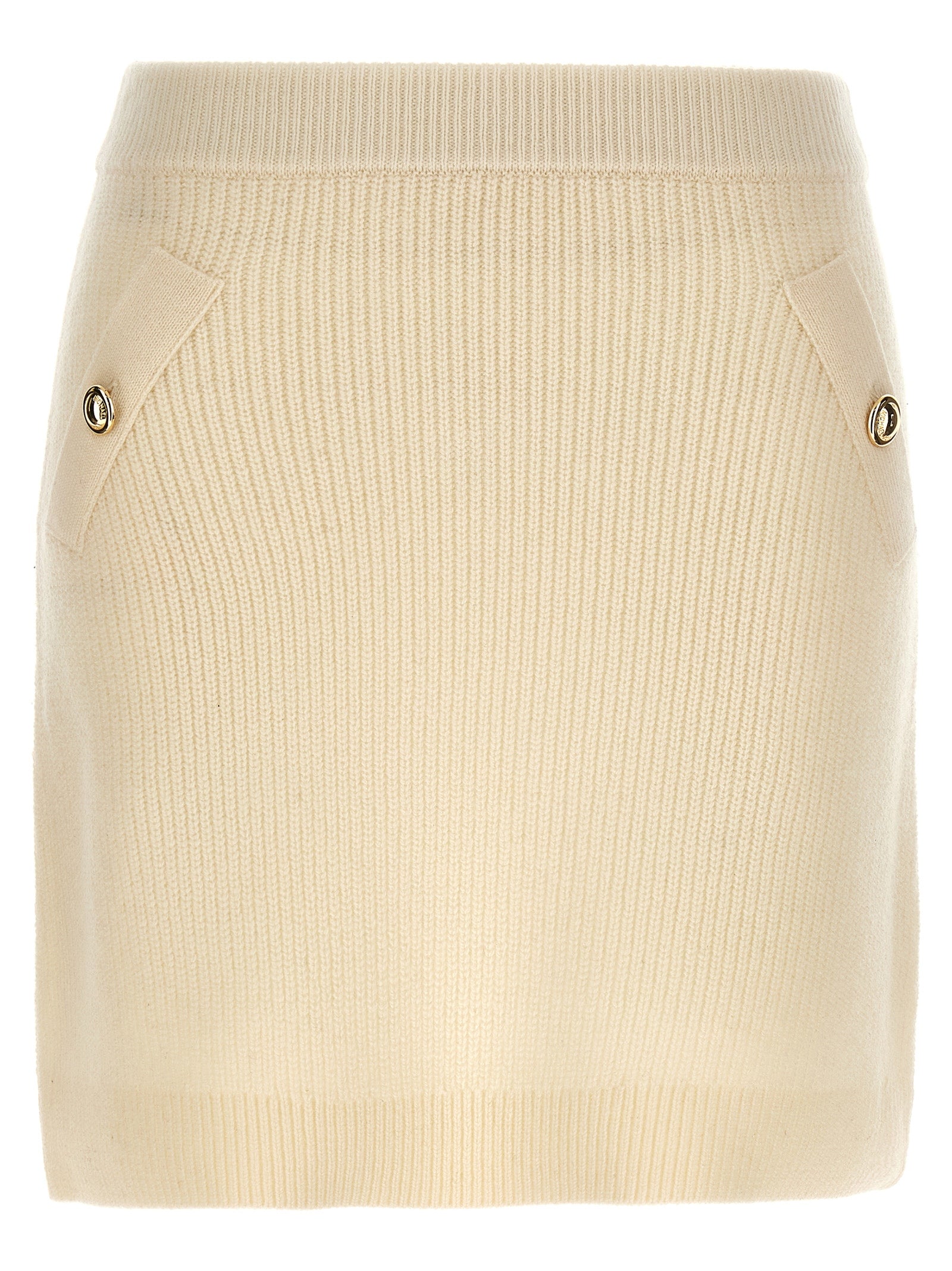 Michael Kors White Wool Long Women's Skirt