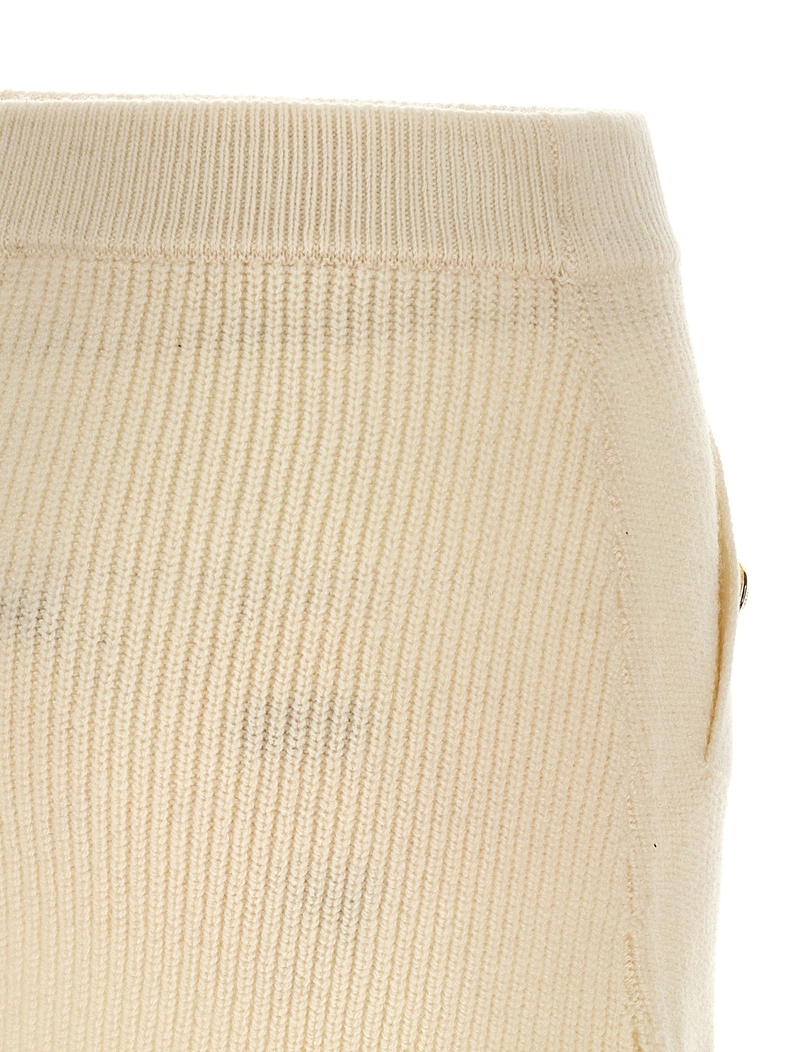 Michael Kors White Wool Long Women's Skirt