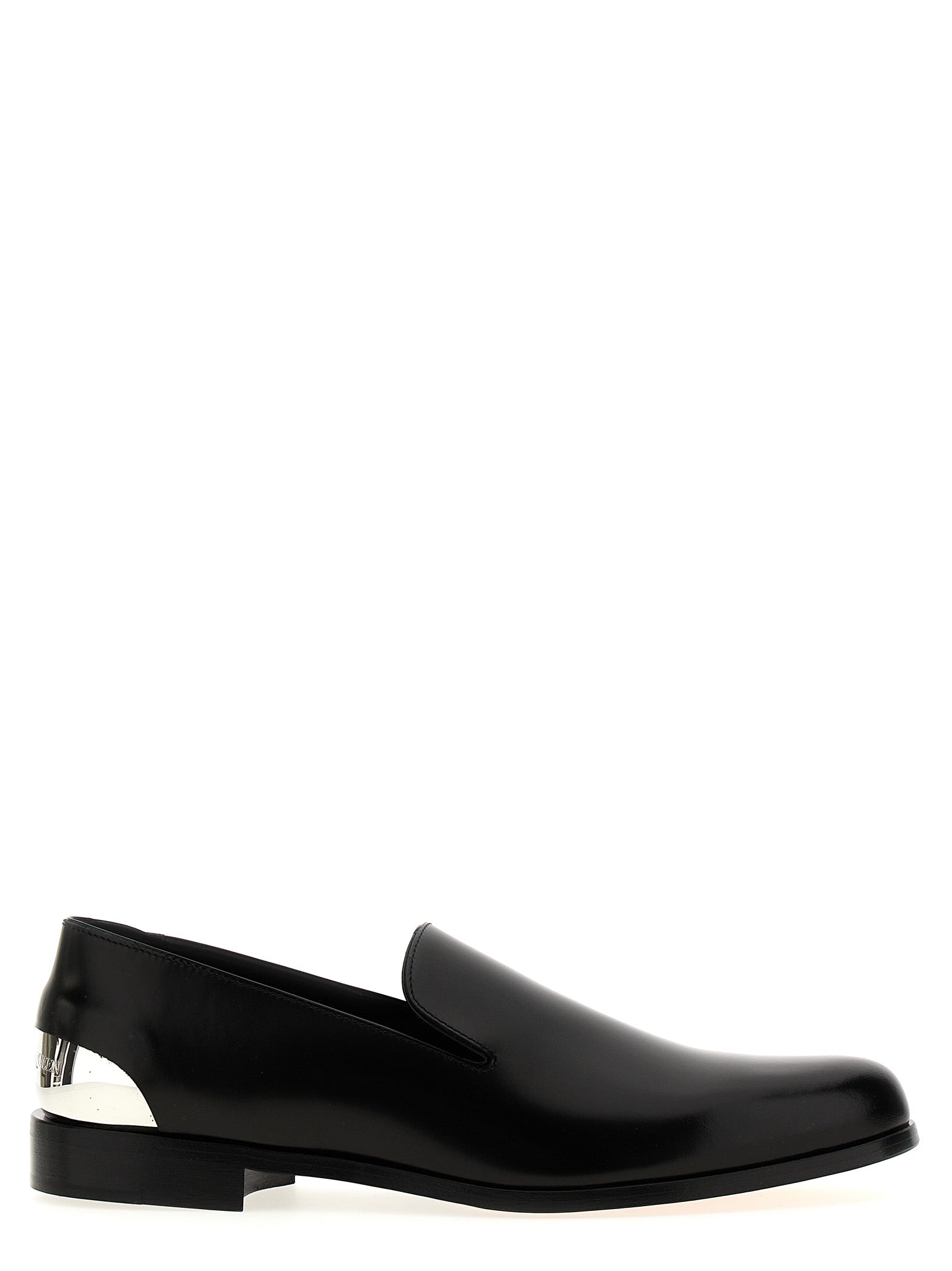 Alexander McQueen Black Calfskin Slip-On Men's Loafers