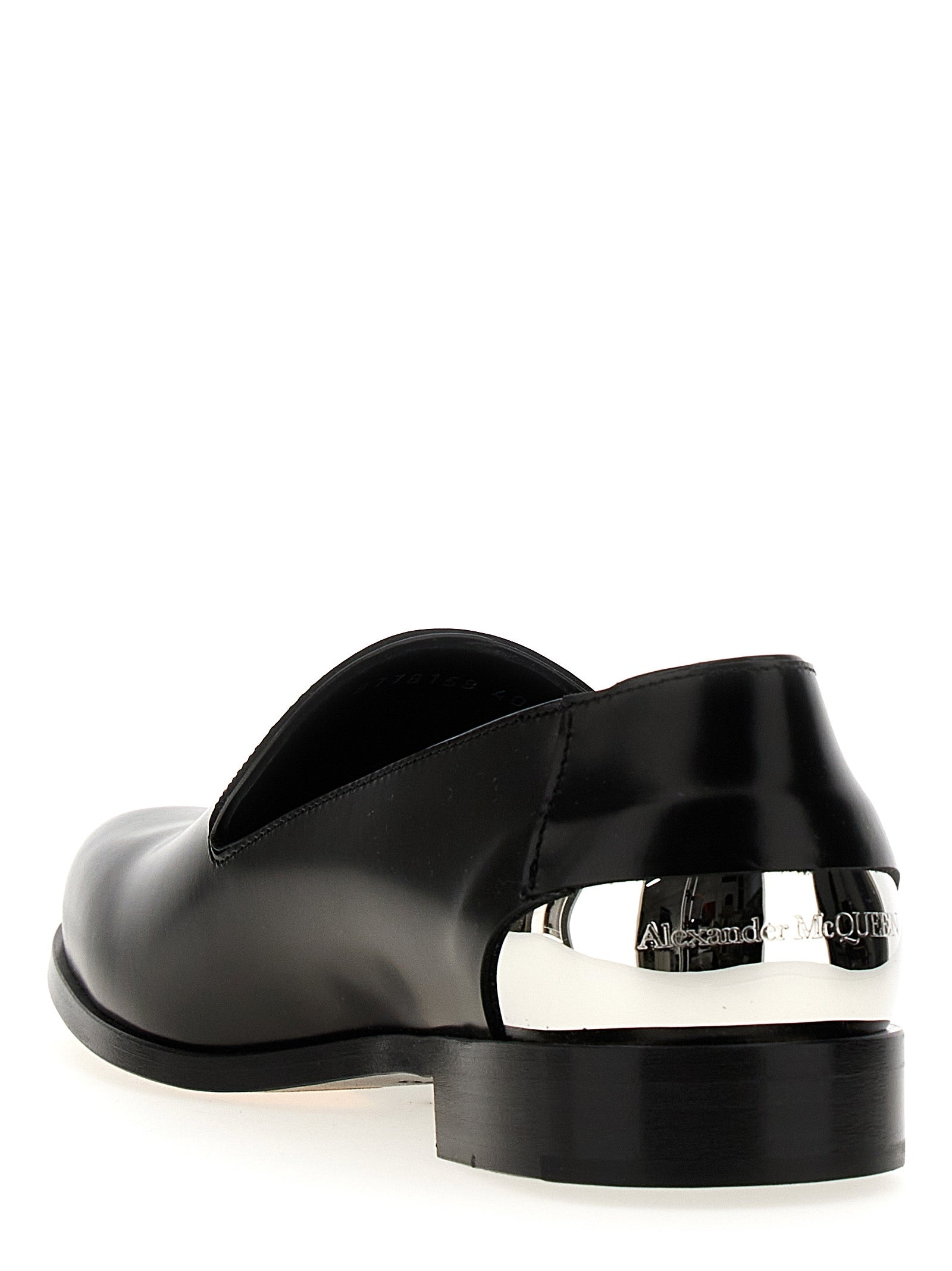 Alexander McQueen Black Calfskin Slip-On Men's Loafers