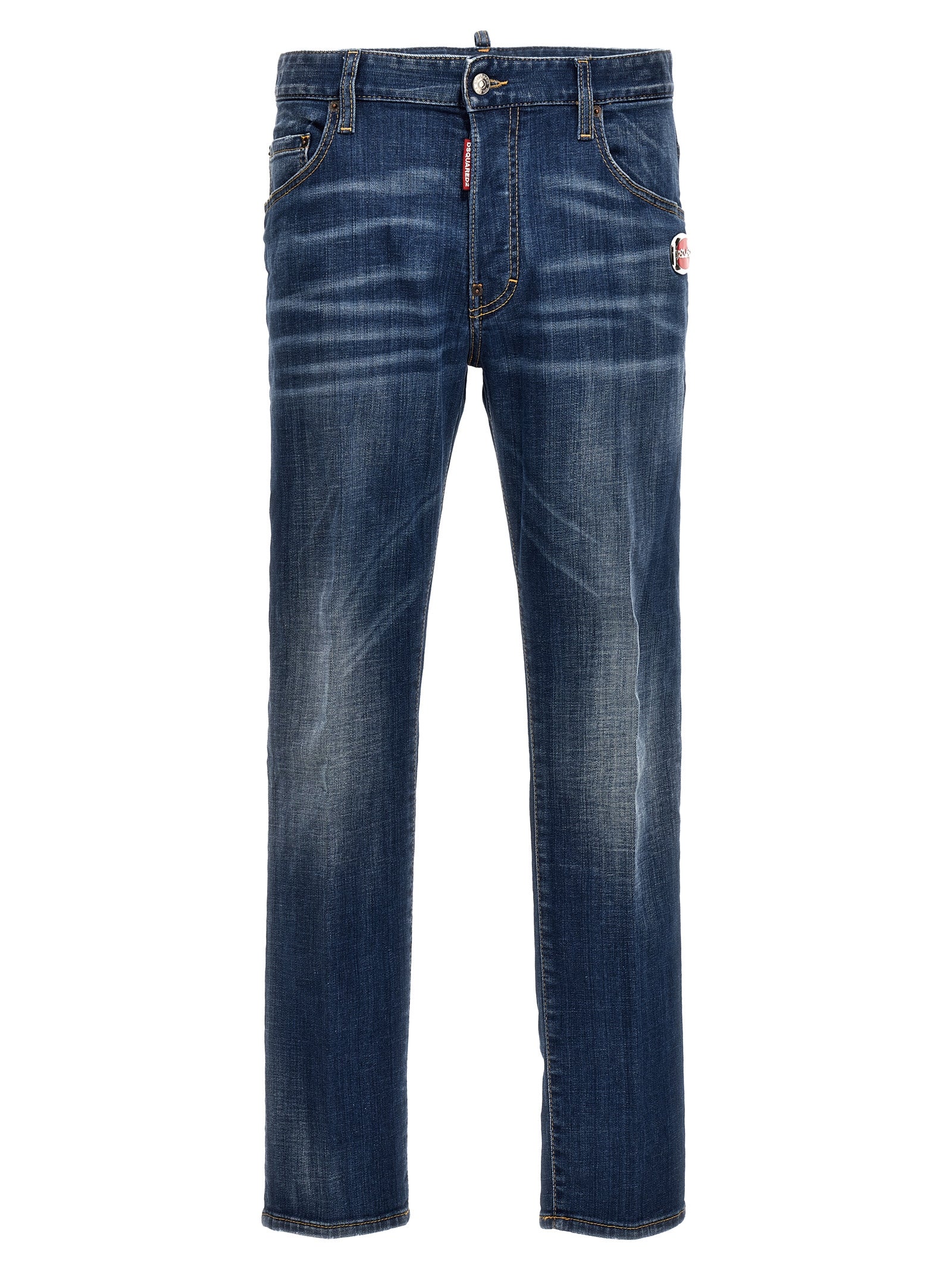 Dsquared² Blue Cotton Relaxed Fit Men's Jeans
