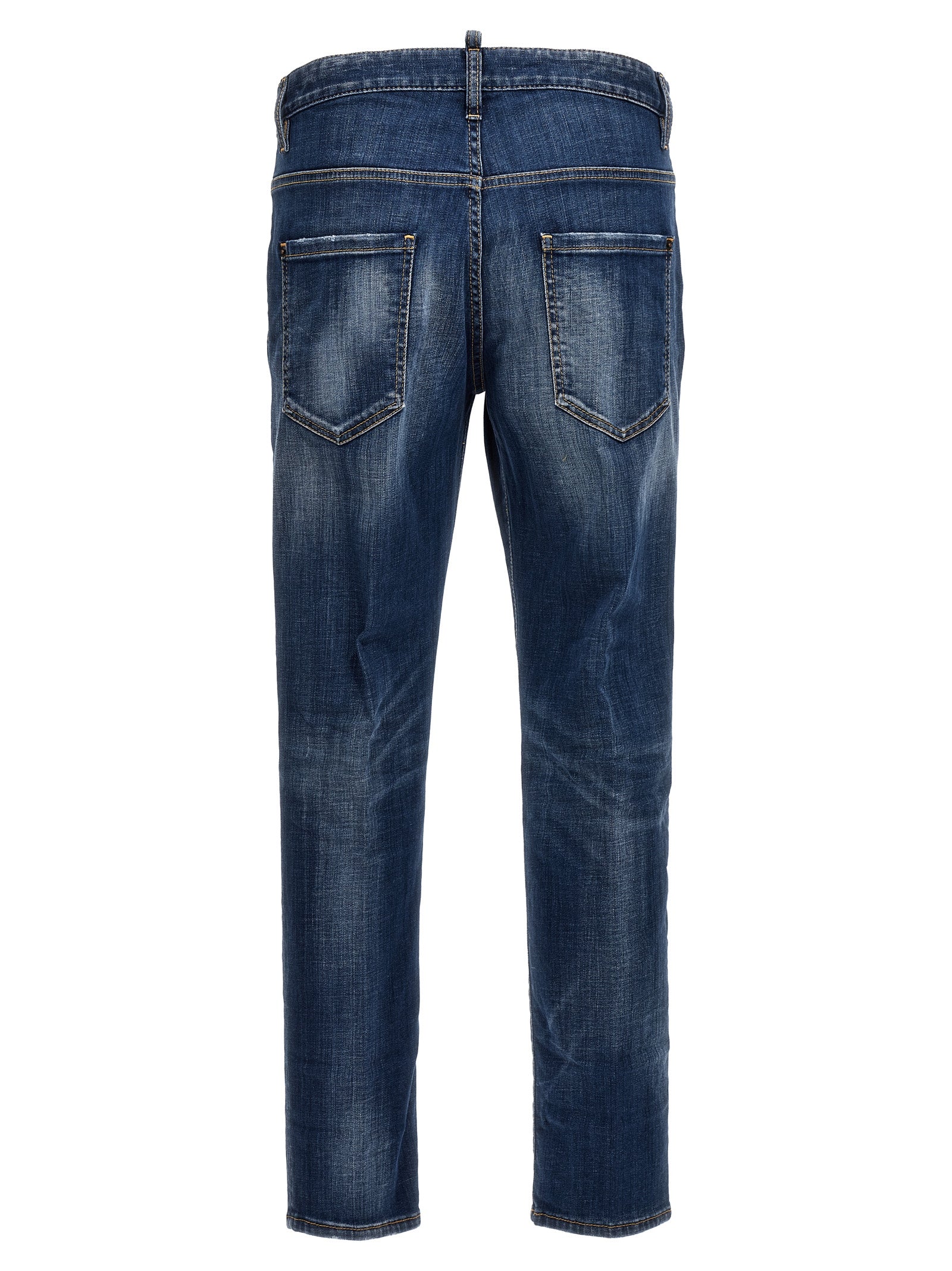 Dsquared² Blue Cotton Relaxed Fit Men's Jeans