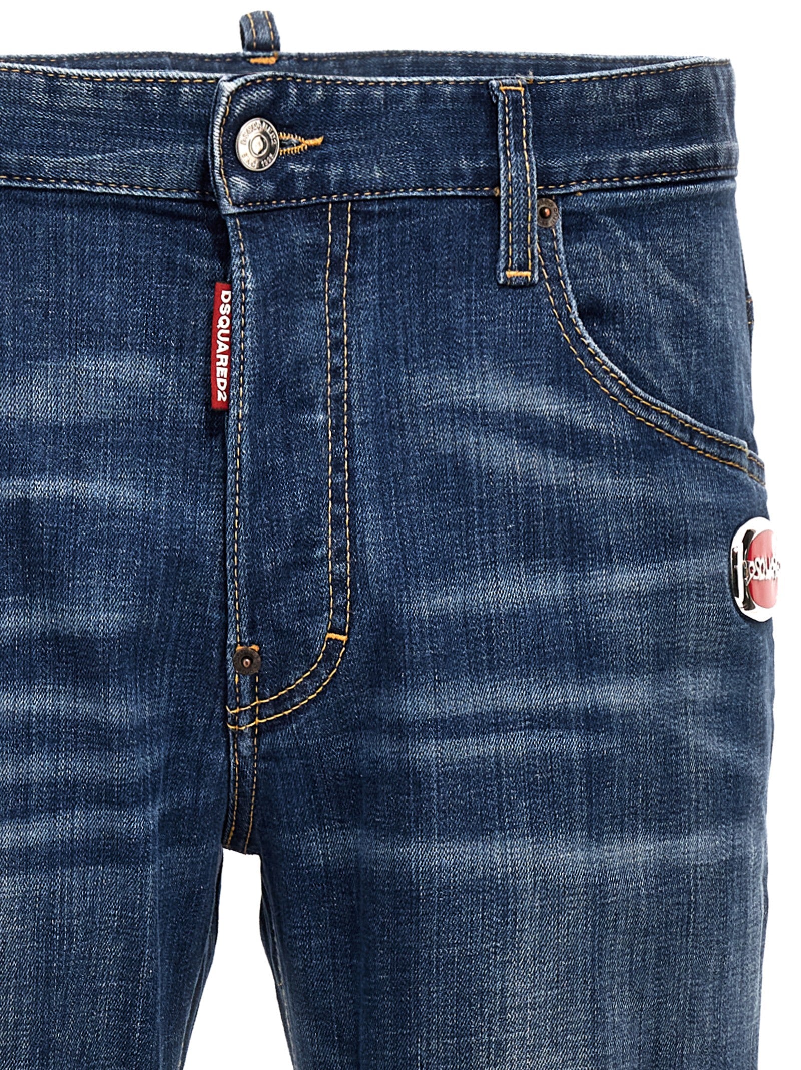 Dsquared² Blue Cotton Relaxed Fit Men's Jeans