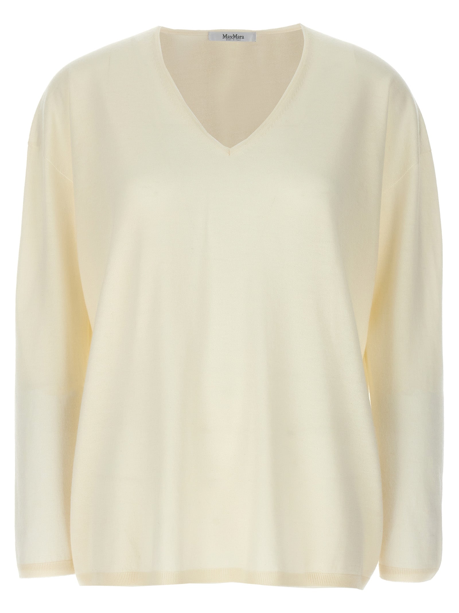 Max Mara White Cashmere Women's Cardigan