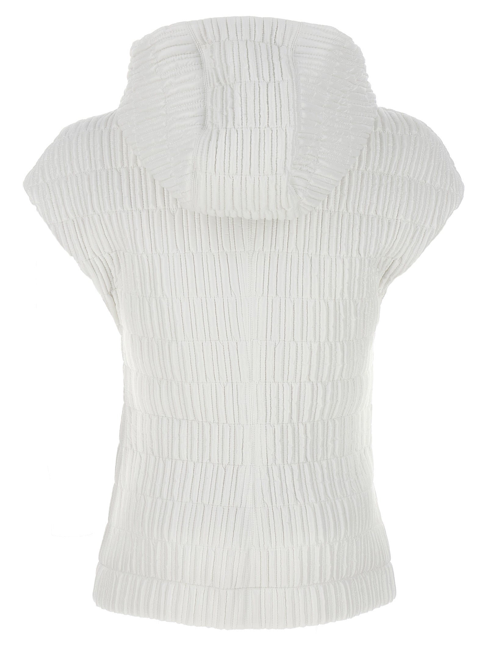 Ferragamo White Polyamide Sleeveless Women's Jacket