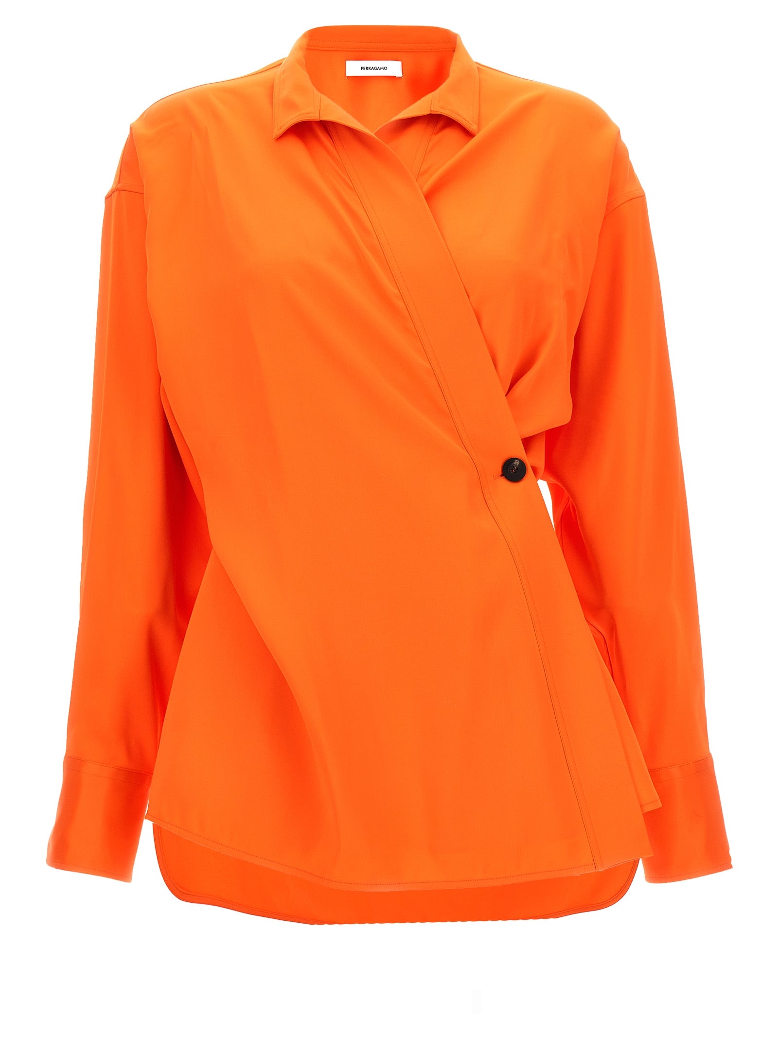 Ferragamo Orange Viscose Women's Blouse